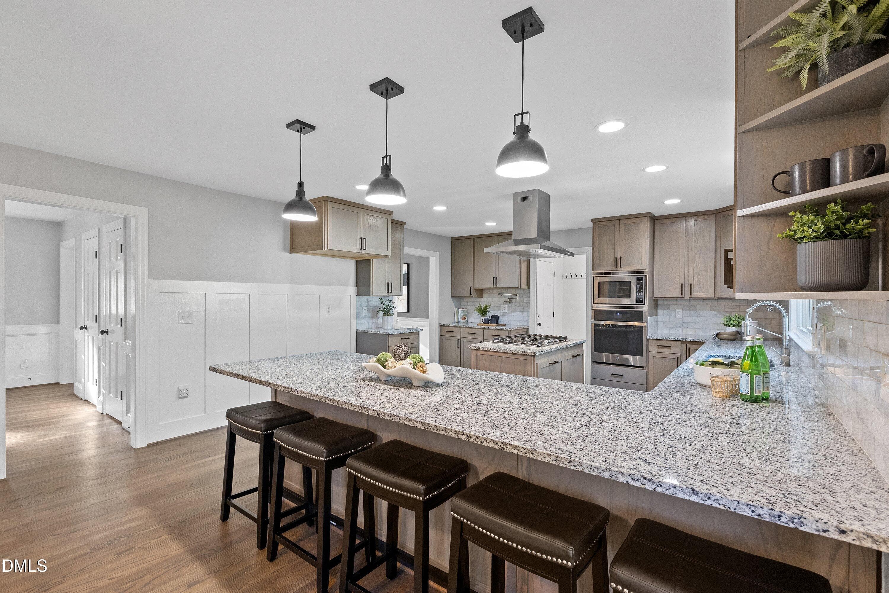 12 Kitchen - Breakfast Bar - 5413 W Oaks Drive, Fuquay Varina, NC 27526, Fuquay Varina