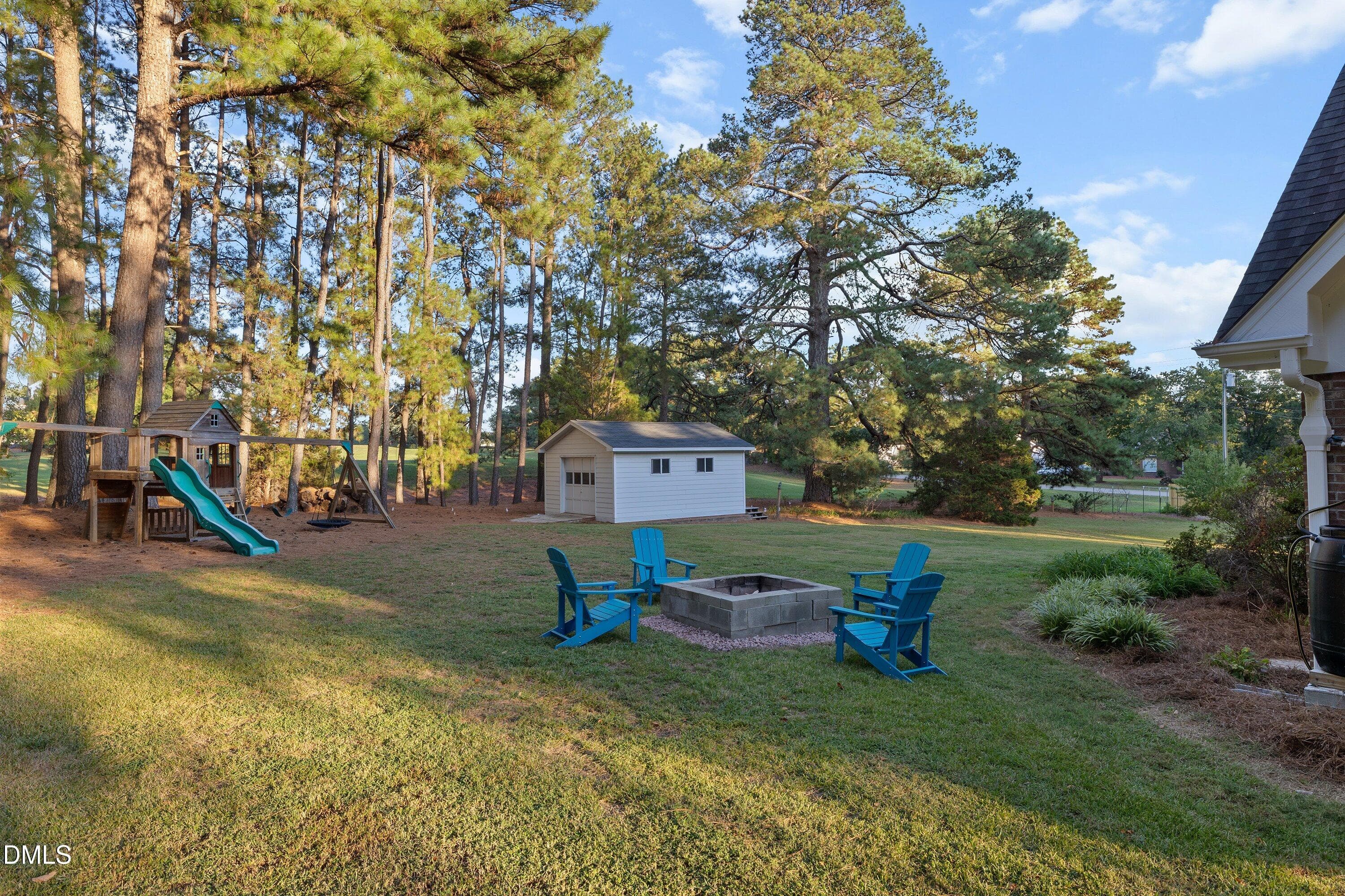 65 Rear Yard - Fire Pit - Shed - 5413 W Oaks Drive, Fuquay Varina, NC 27526, Fuquay Varina