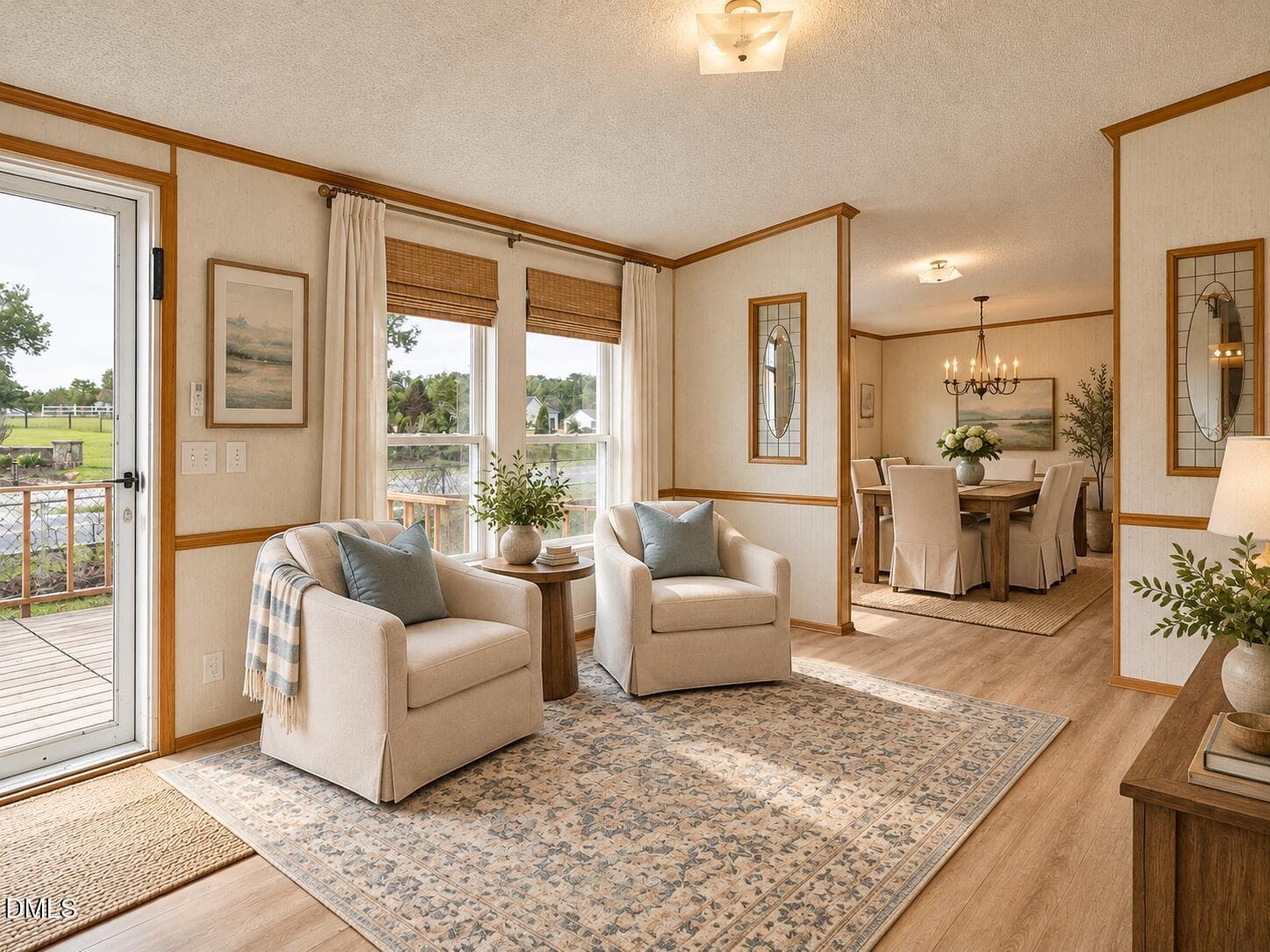 Warm Coastal-Farmhouse Entry and Dining - 1128 Harvey Johnson Road, Raleigh, NC 27603