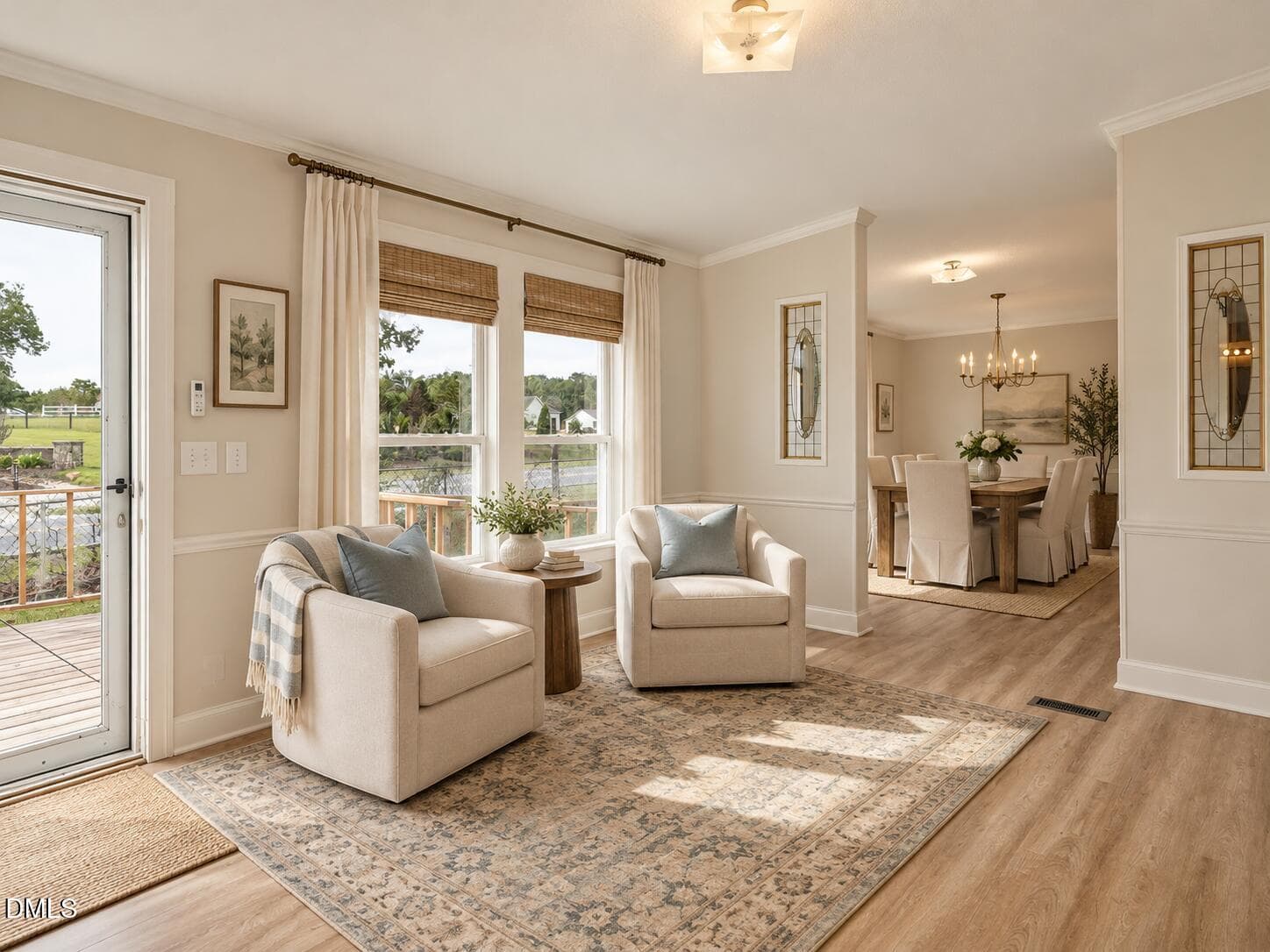 Airy Transitional Living and Dining Nook - 1128 Harvey Johnson Road, Raleigh, NC 27603