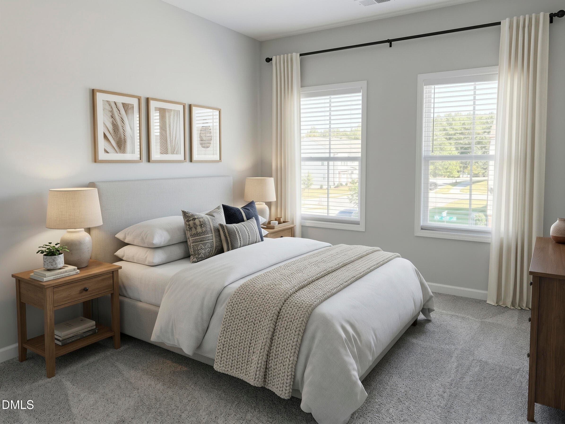 Guest bedrooms staged - 800 Star Ridge Drive, Raleigh, NC 27610