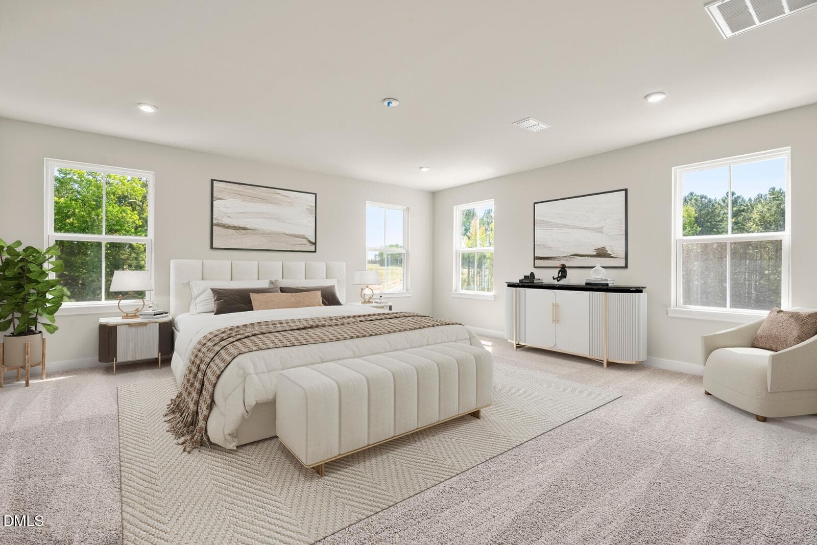Primary Bedroom Staged - 3221 Cherry Vale Lane, Raleigh, NC 27604