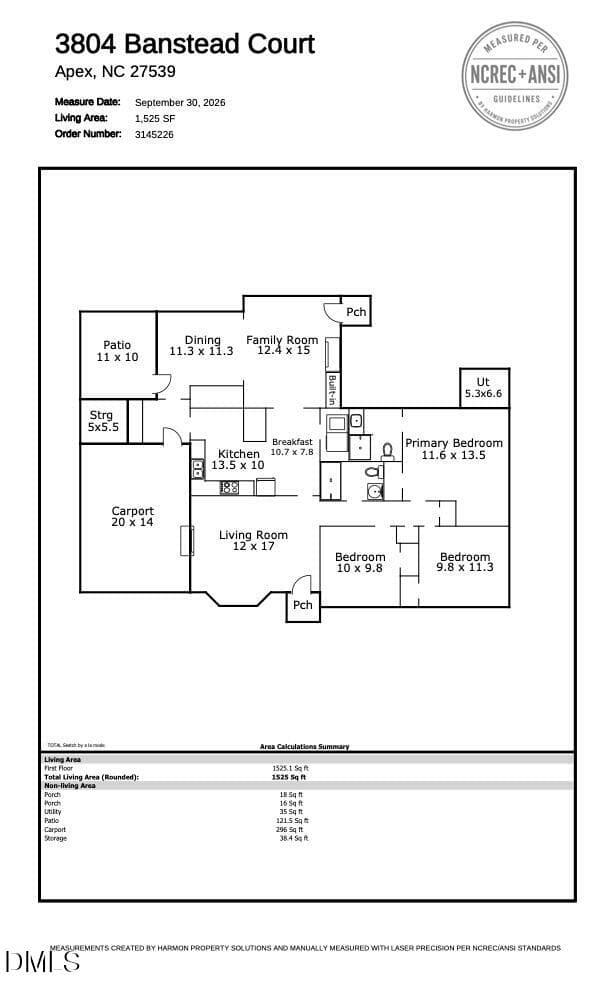 3804 Banstead Court - Floor Plan - 3804 Banstead Court, Apex, NC 27539, Apex