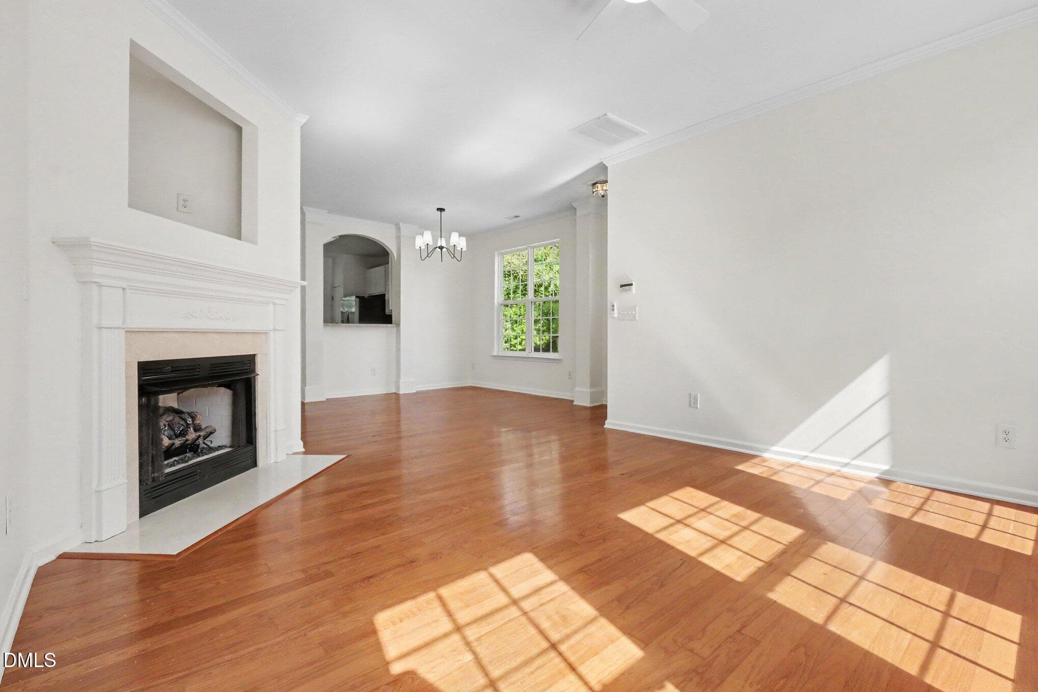 Living Room w. Fireplace - 7640 Winners Edge Street, Raleigh, NC 27617