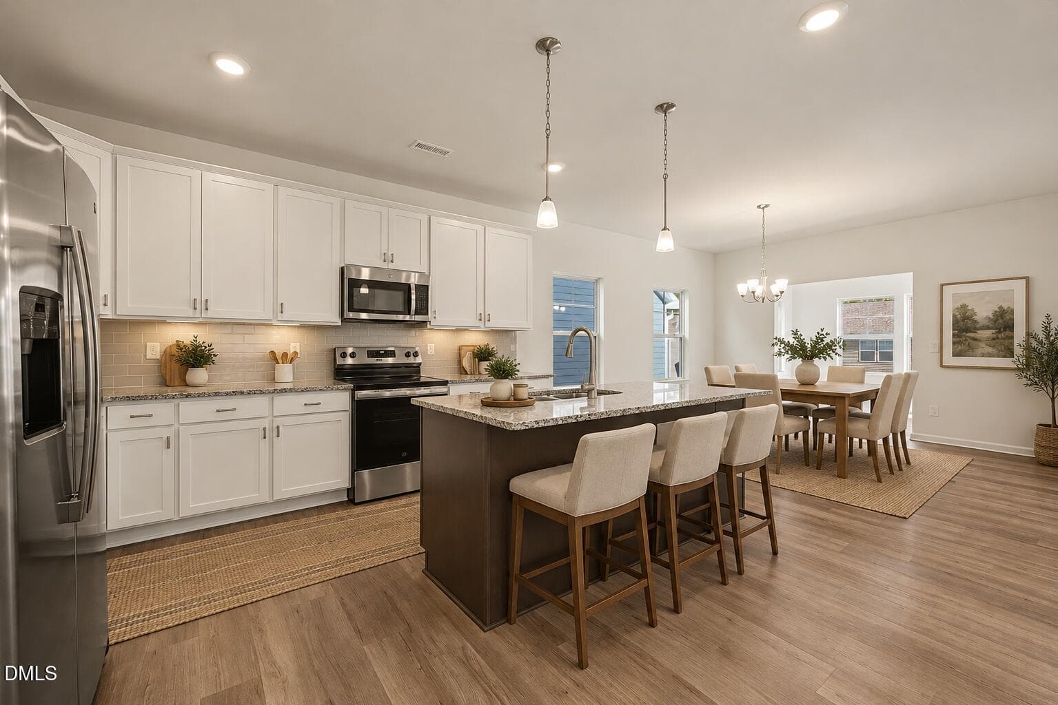 Warm Modern Kitchen and Dining Nook - 417 Marthas View Way, Wake Forest, NC 27587