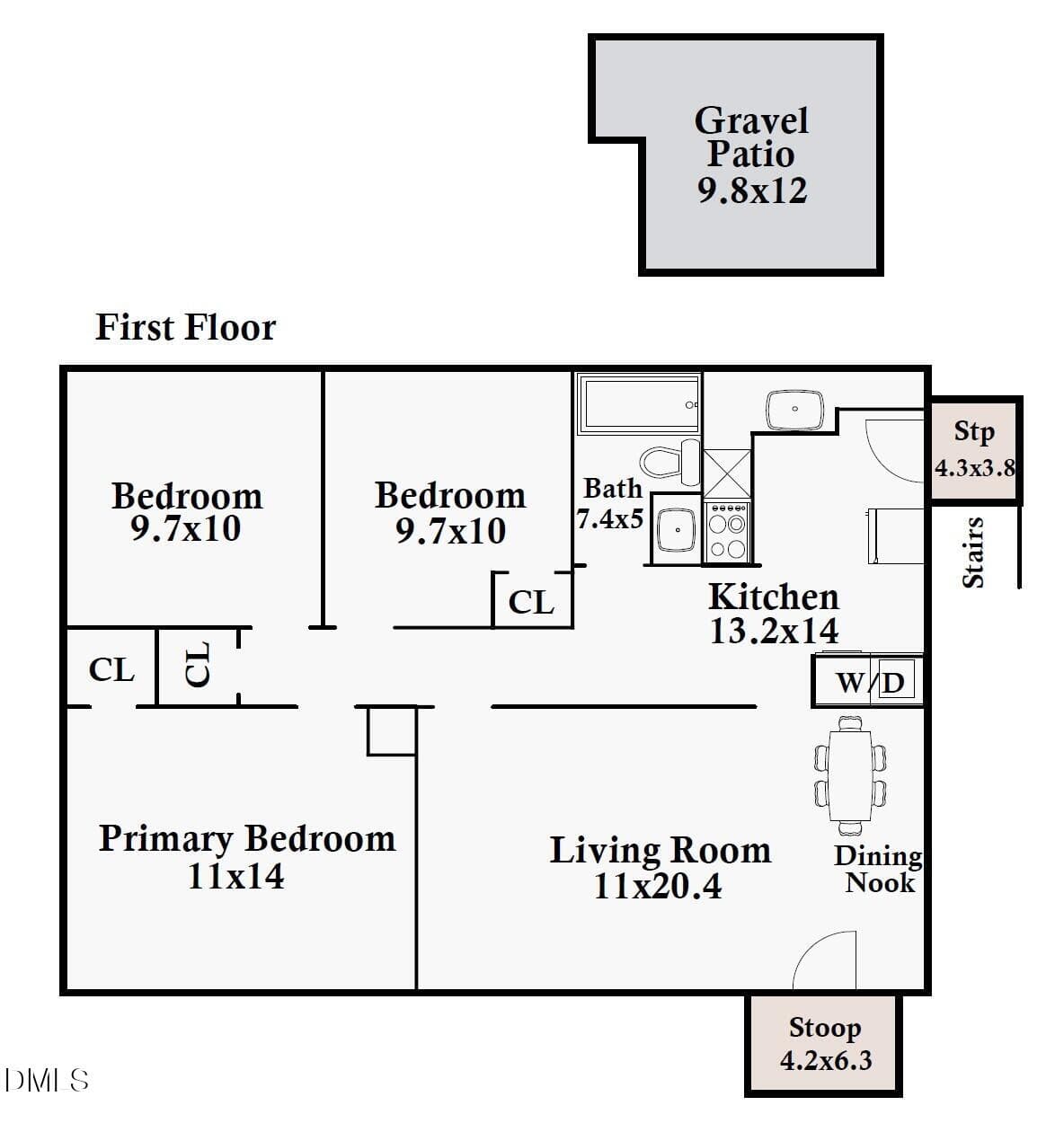 Floor Plan Image 110 Eugene St - 110 Eugene Street, Carrboro, NC 27510, Carrboro