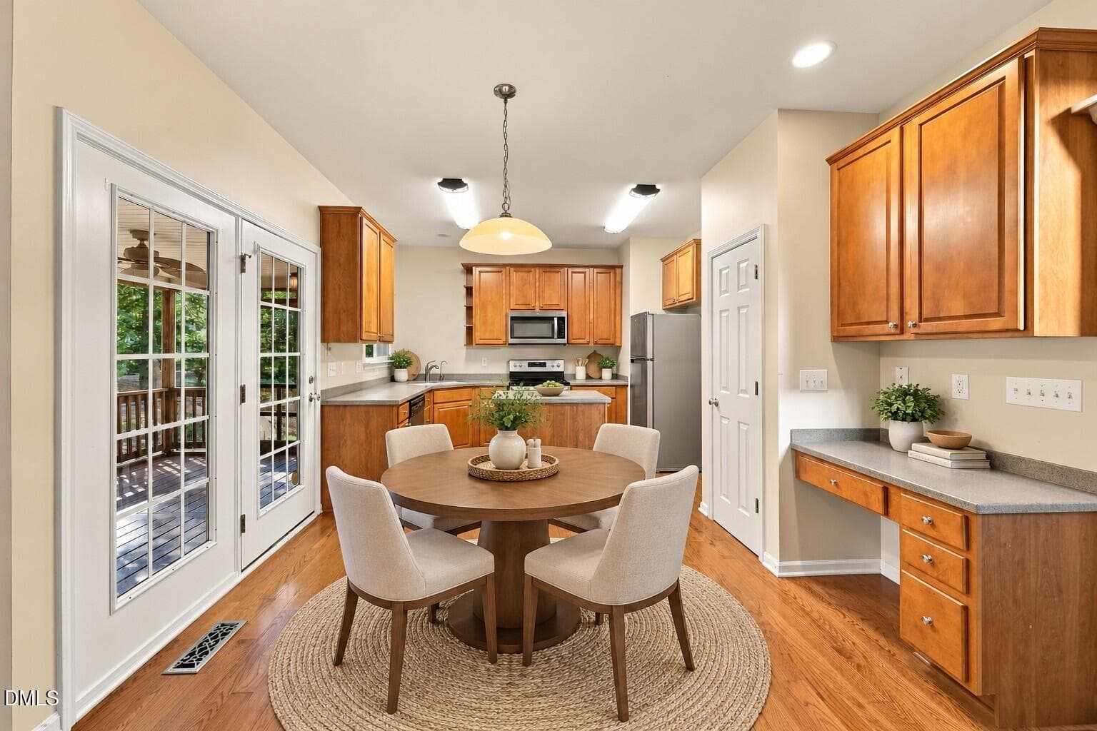 Warm Modern Kitchen Breakfast Nook - 2408 Gerber Court, Raleigh, NC 27614, Raleigh
