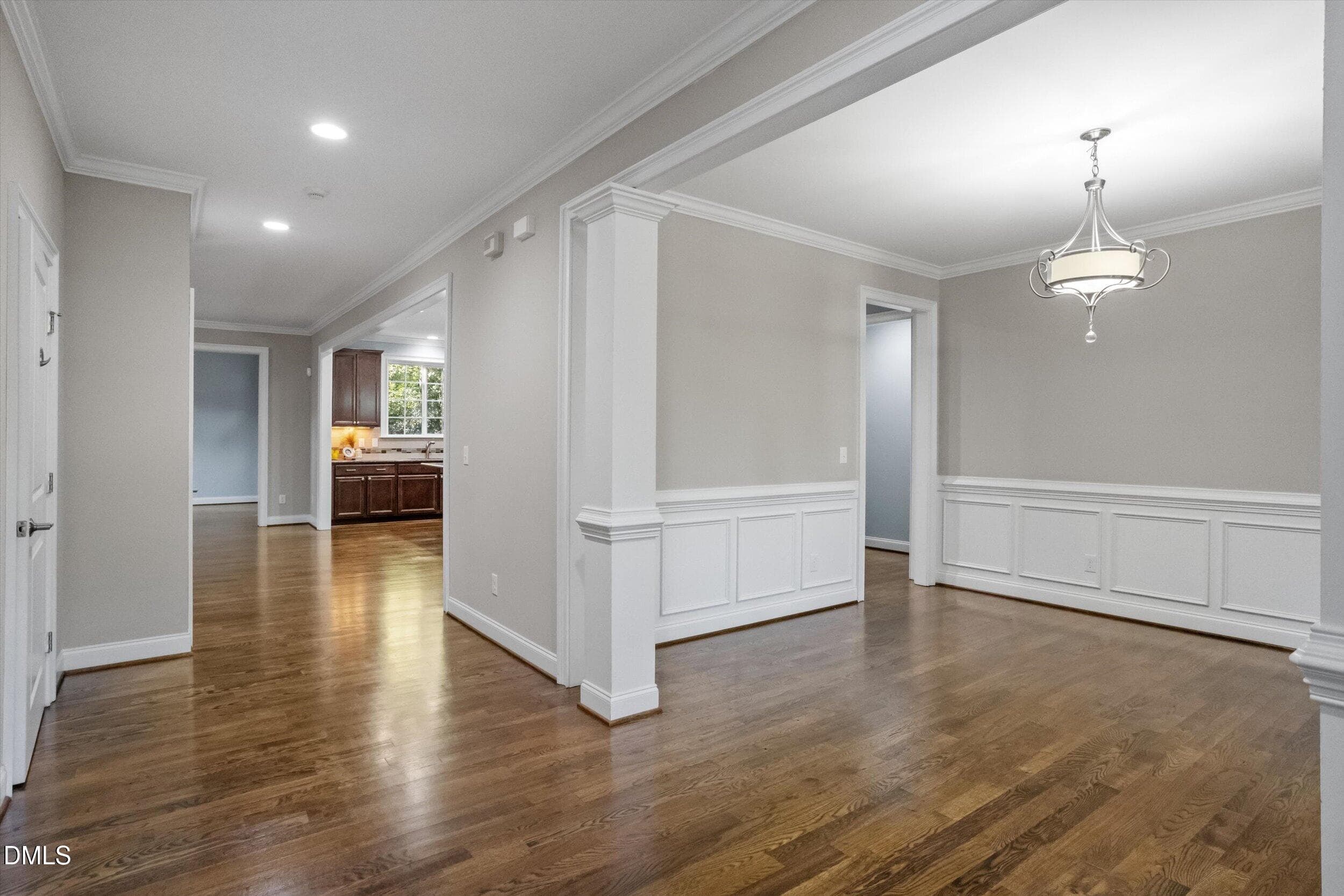 Dining room from hall - 1604 Doubles Court, Raleigh, NC 27609, Raleigh