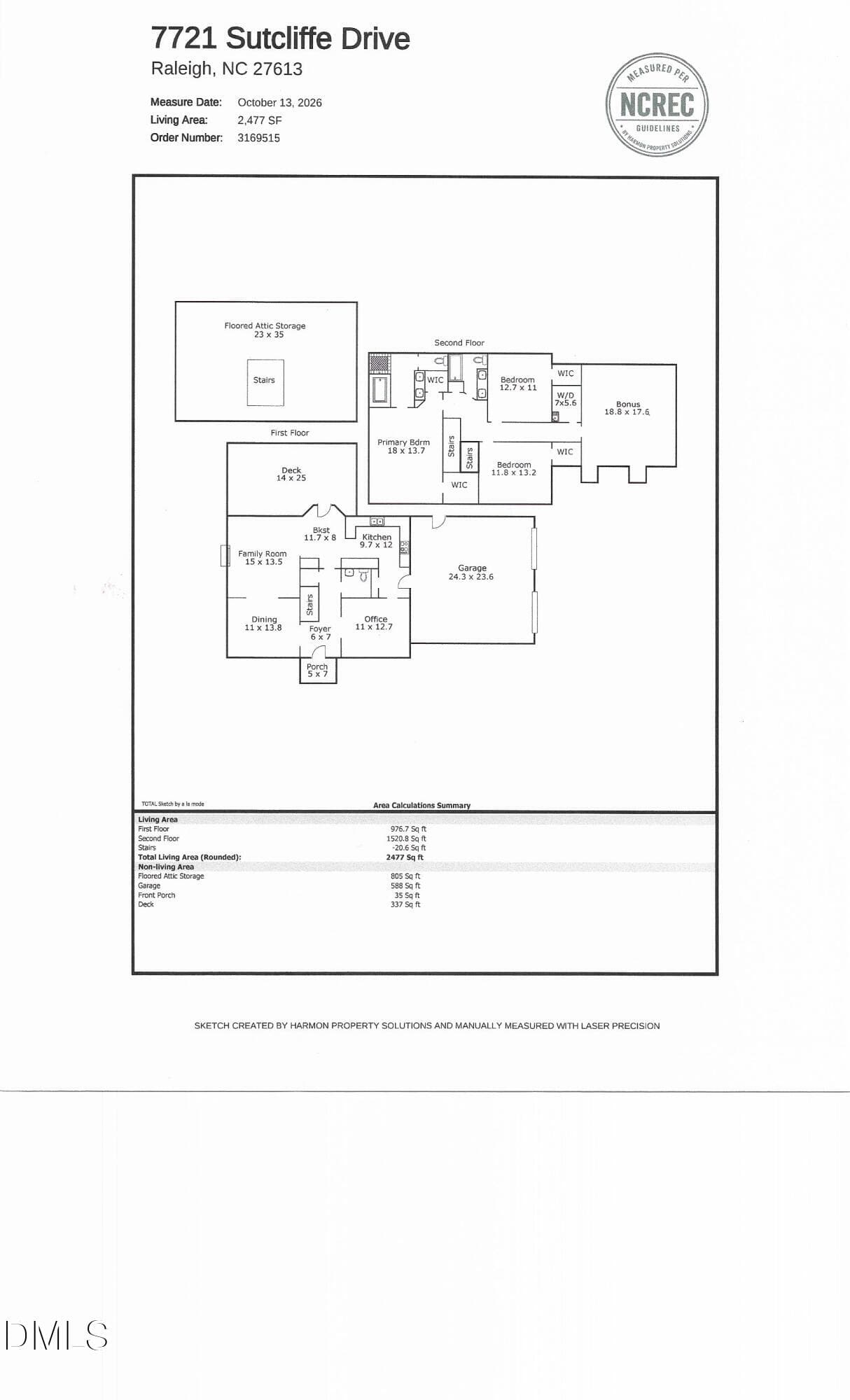 7721 Sutcliffe Floor Plan - 7721 Sutcliffe Drive, Raleigh, NC 27613, Raleigh