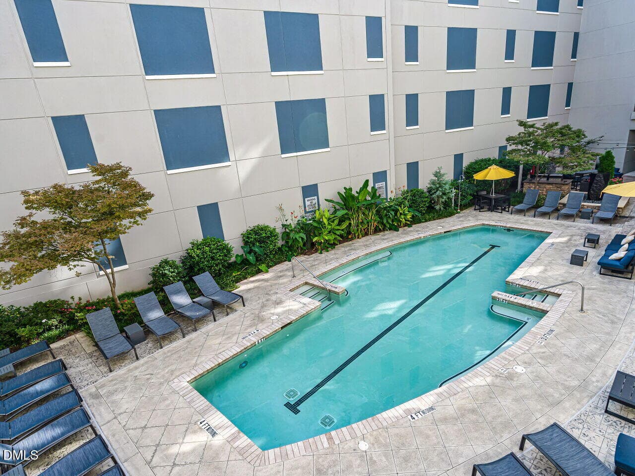 View to Pool - 222 Glenwood Avenue 210, Raleigh, NC 27603, Raleigh