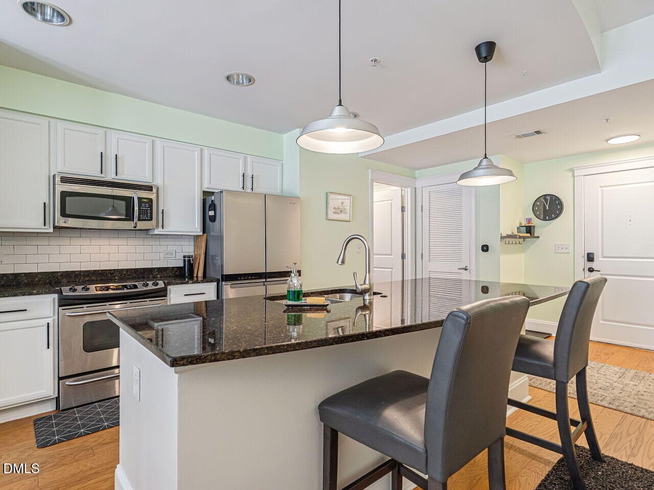 Kitchen with Bar Seating - 222 Glenwood Avenue 210, Raleigh, NC 27603, Raleigh