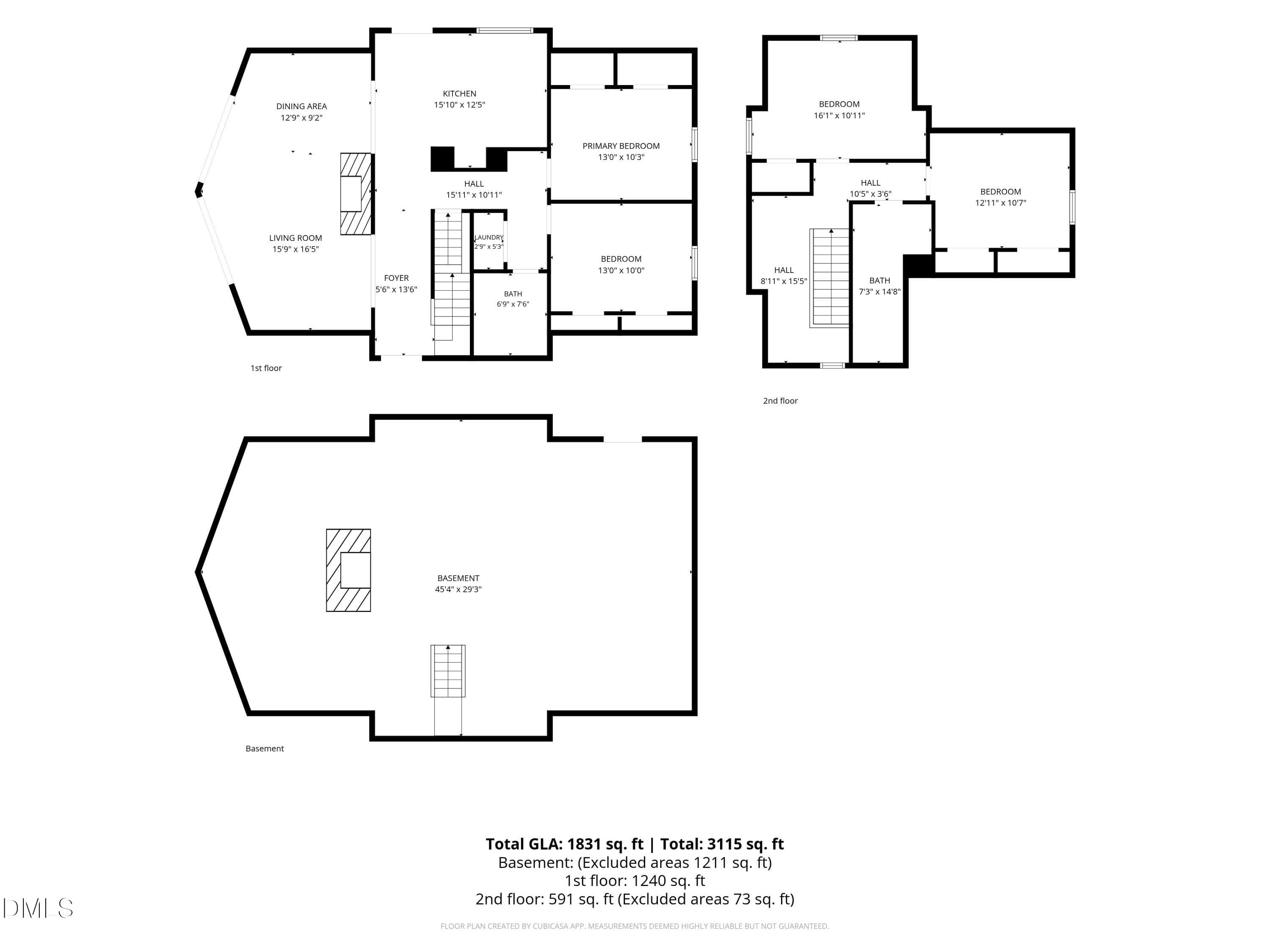 all_floors_106_pleasant_view_lane_seven_ - 106 Pleasant View Lane, Seven Lakes, NC 27376, Seven Lakes