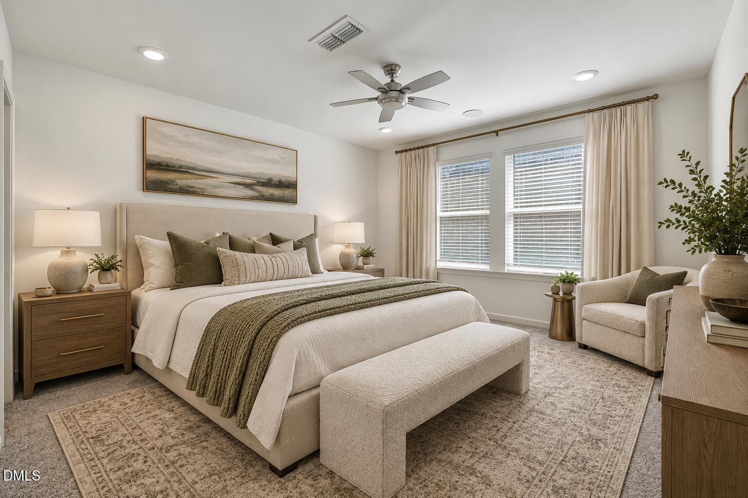 Airy Neutral Bedroom Retreat (1) - 1536 Underbrush Drive, Durham, NC 27703, Durham