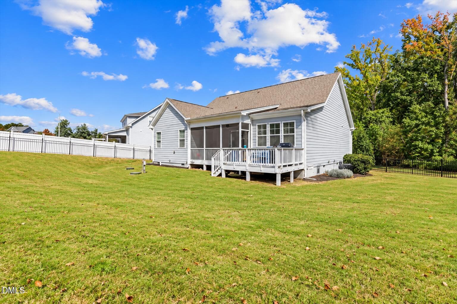 Sunny Suburban Backyard and Deck - 302 Old Hickory Drive, Raleigh, NC 27603