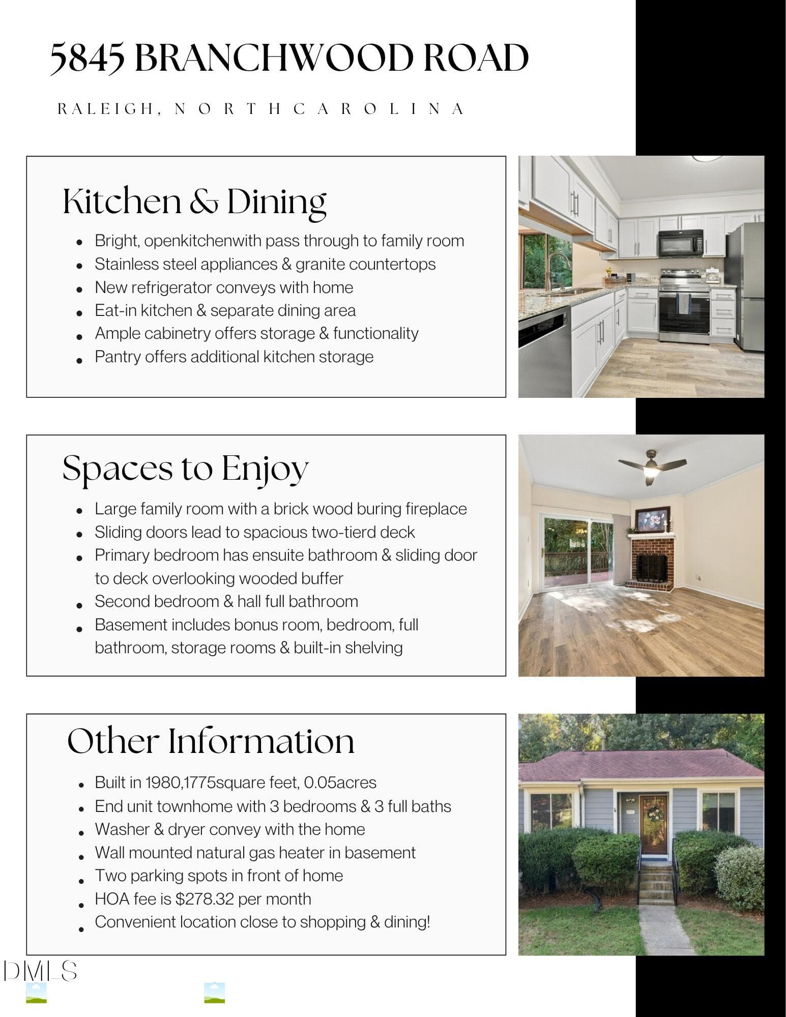 Features - 5845 Branchwood Road, Raleigh, NC 27609, Raleigh