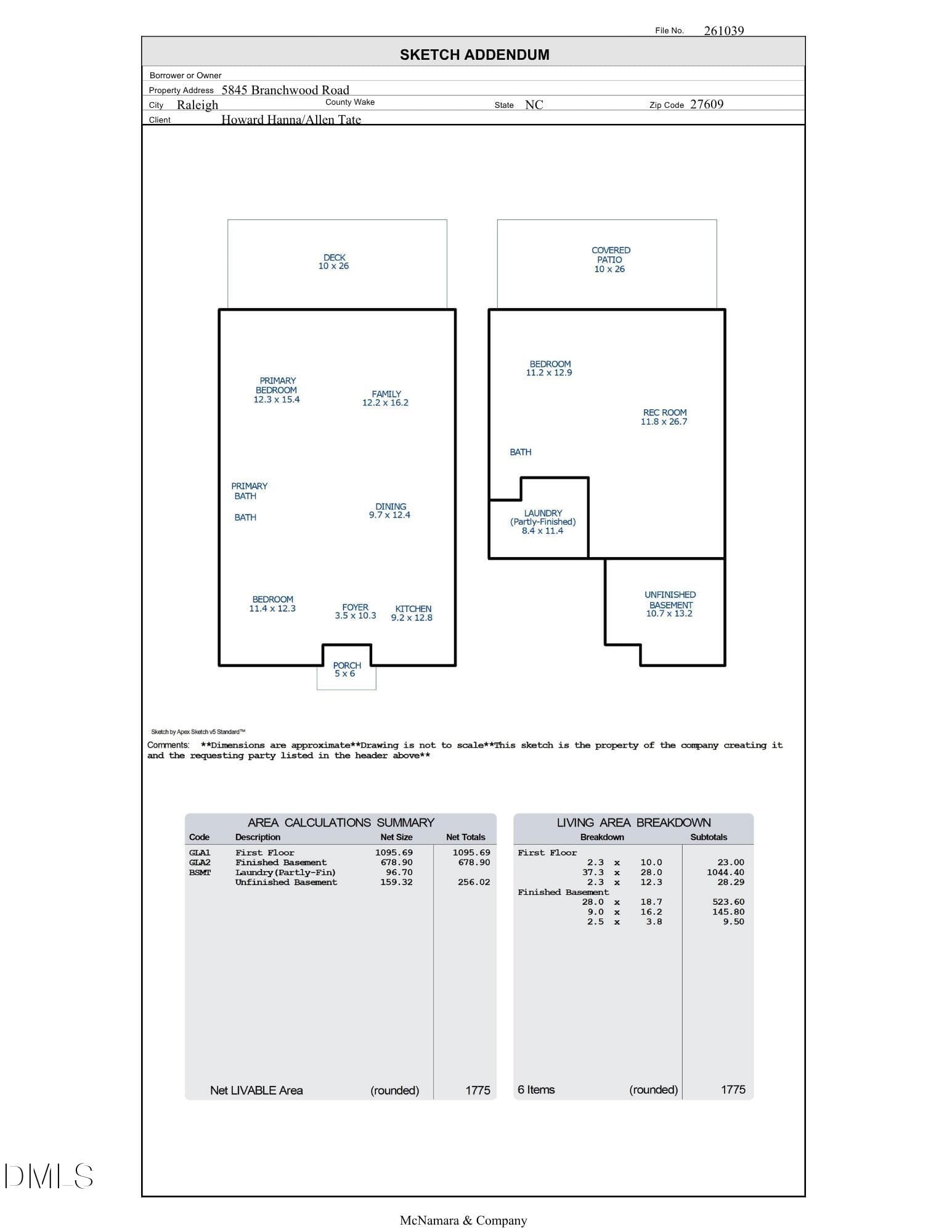 Floor Plans - 5845 Branchwood Road, Raleigh, NC 27609, Raleigh