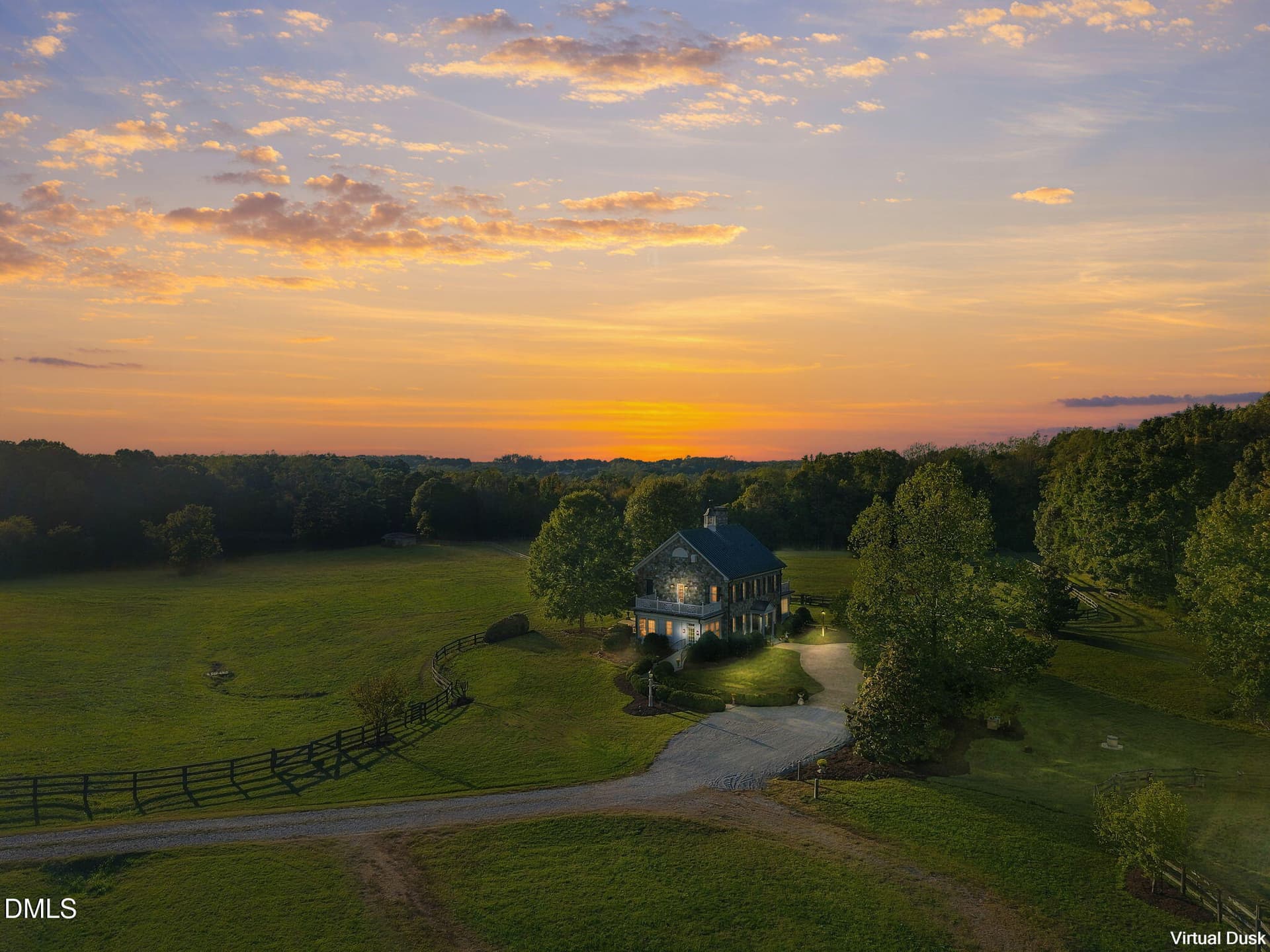 Aerial View - 2844 Leasburg Road, Roxboro, NC 27574
