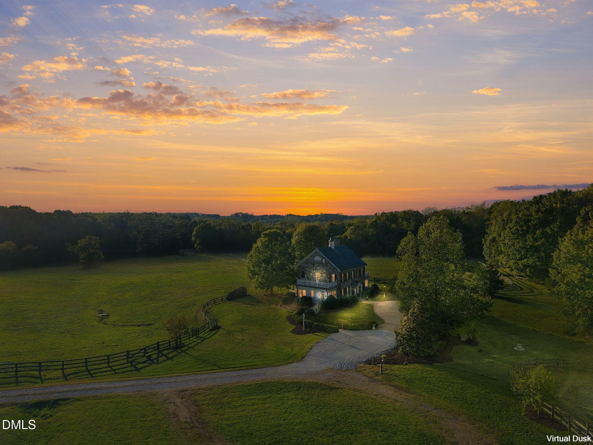 Aerial View - 2844 Leasburg Road, Roxboro, NC 27574
