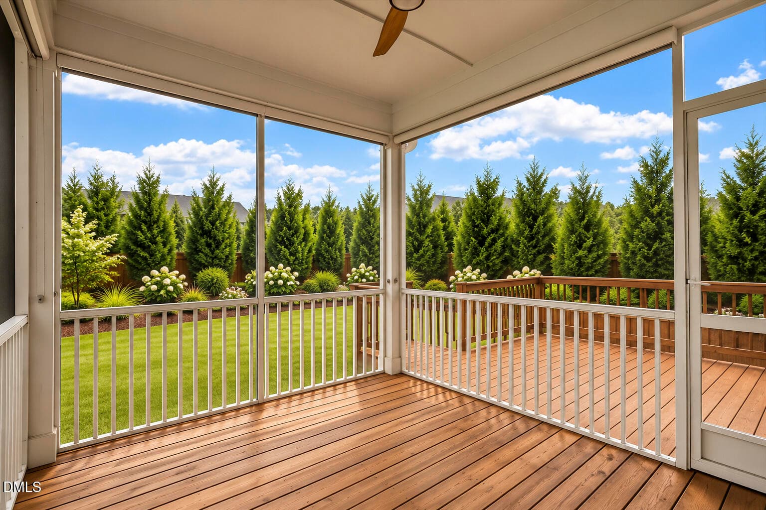 Screen porch with Leyland Cypress - 245 N Crest Drive, Chapel Hill, NC 27517, Chapel Hill