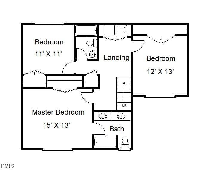 Floor Plan Upstairs - 407 W Mooring Way, Sanford, NC 27332, Sanford