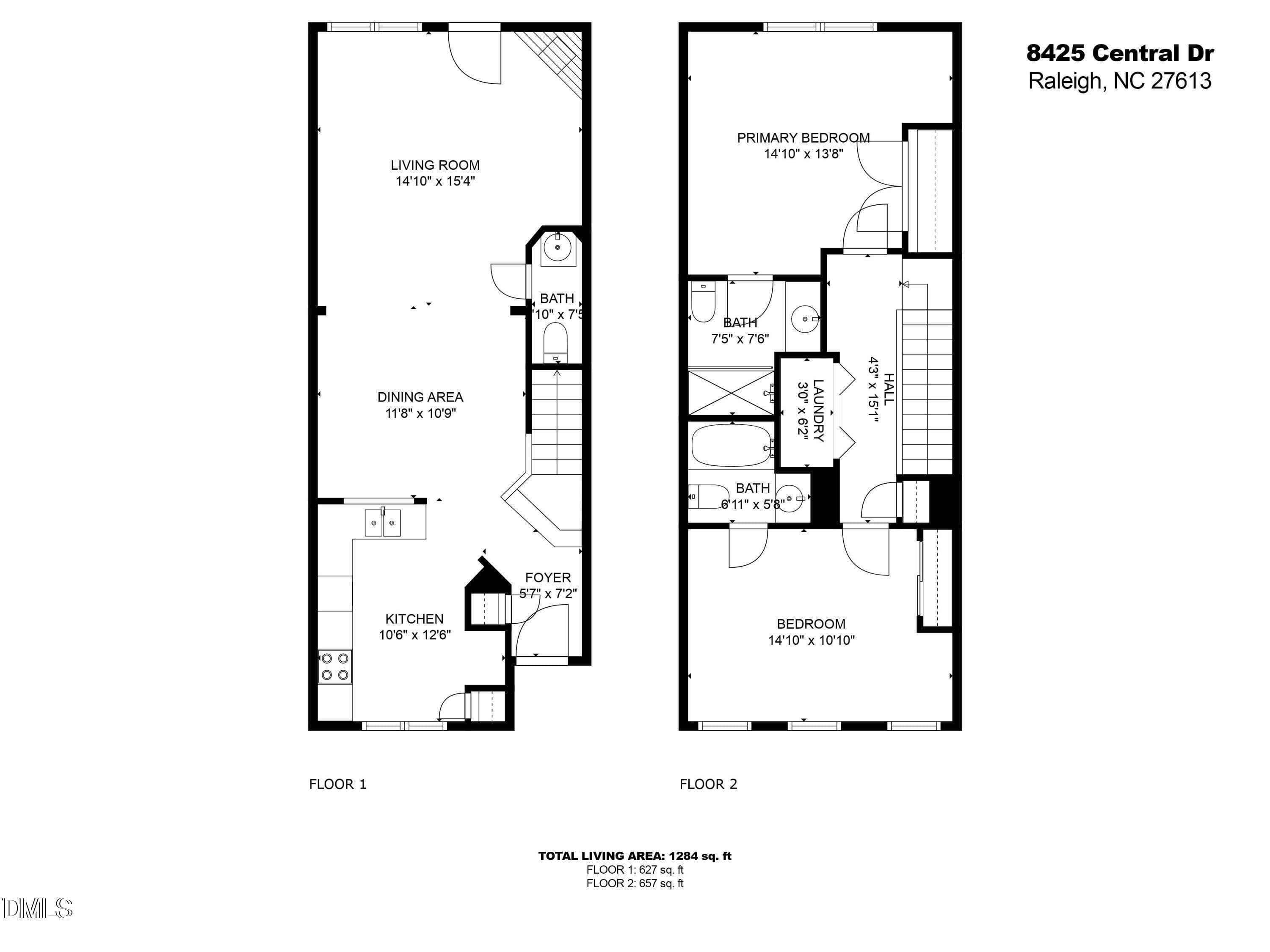 Floorplan - 8422 Central Drive, Raleigh, NC 27613, Raleigh