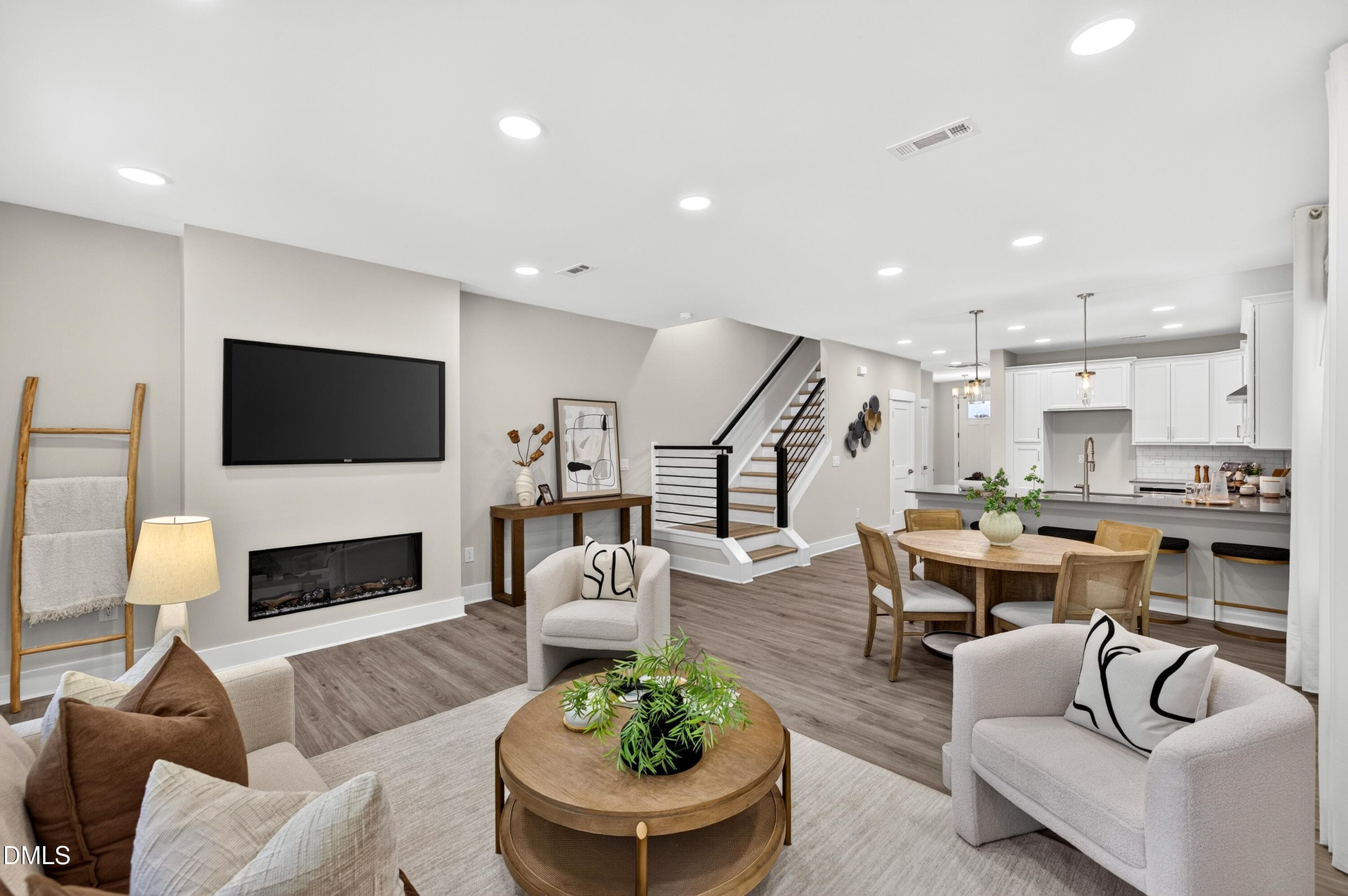 Great Room Toward Staircase - 613 Cable Court, Apex, NC 27523