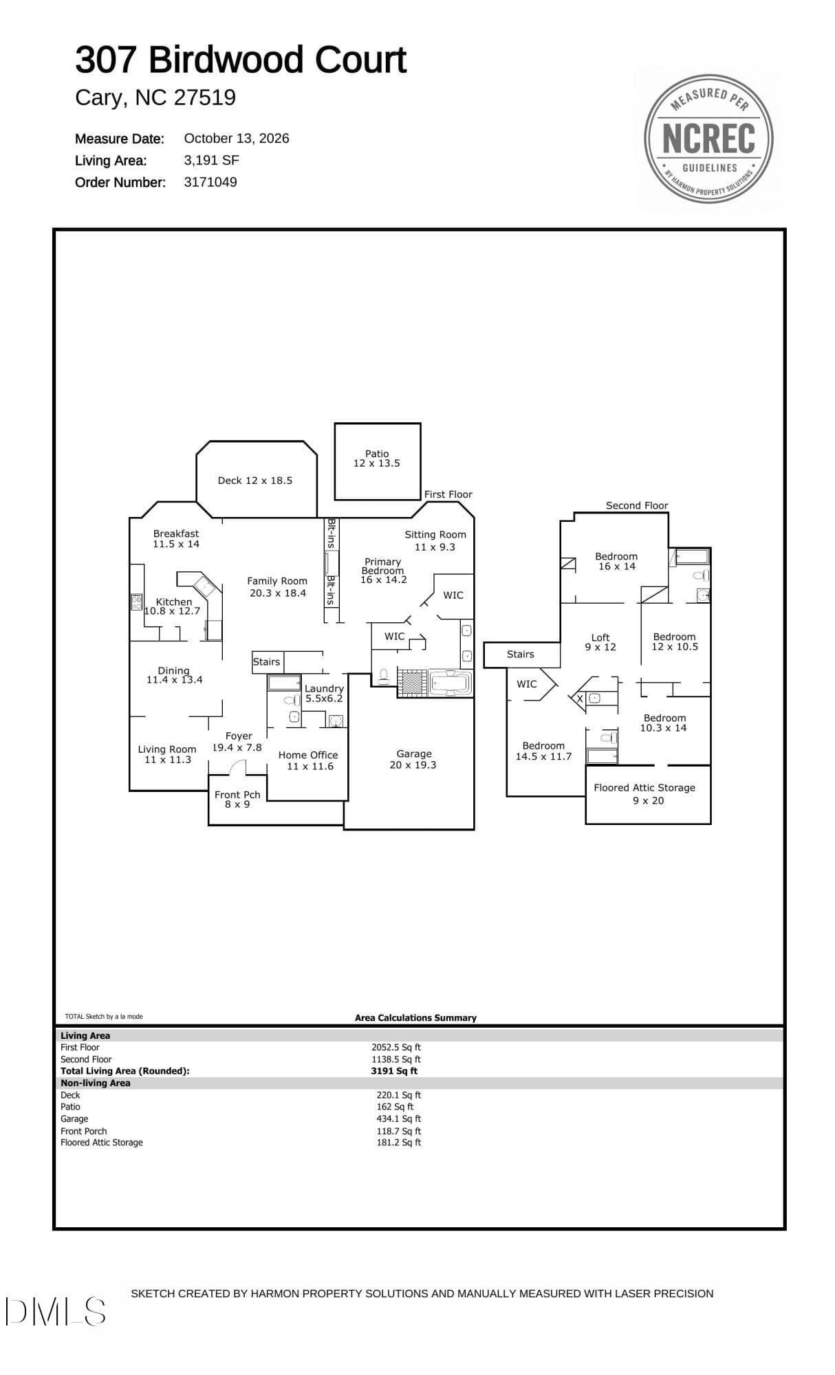 floor plan - 307 Birdwood Court, Cary, NC 27519, Cary