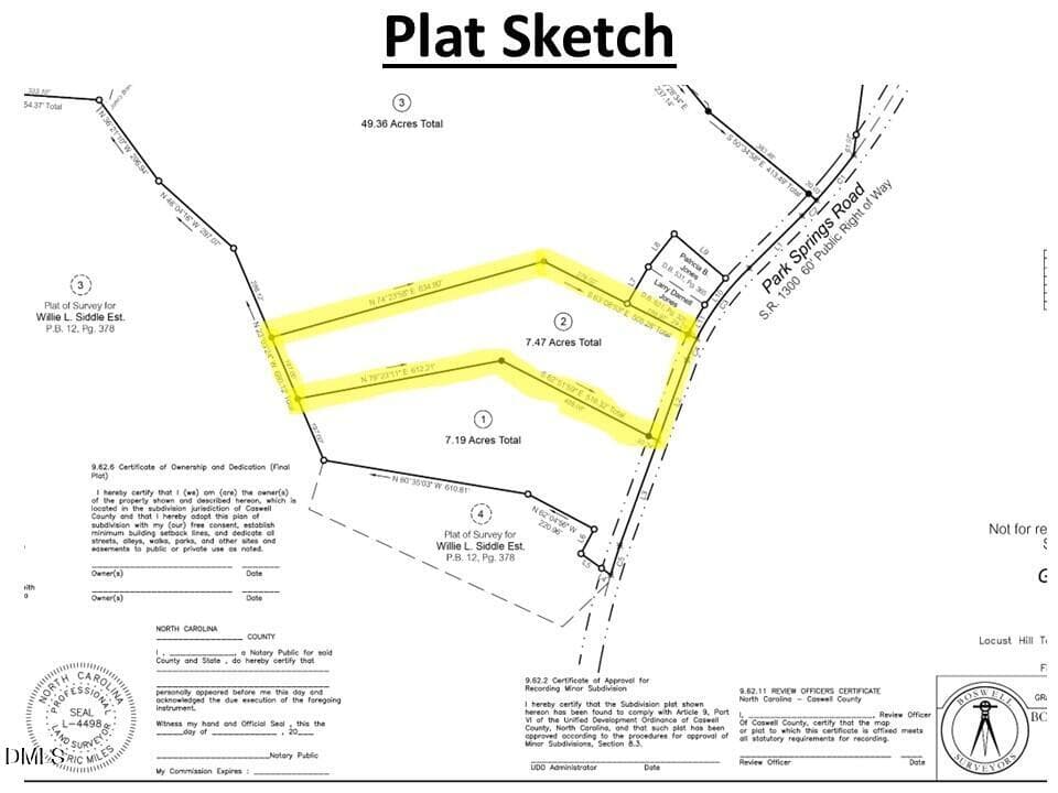 Caswell Co. NC 7.47-COA-Lot2-18 - 0 Park Springs Road, Ruffin, NC 27326