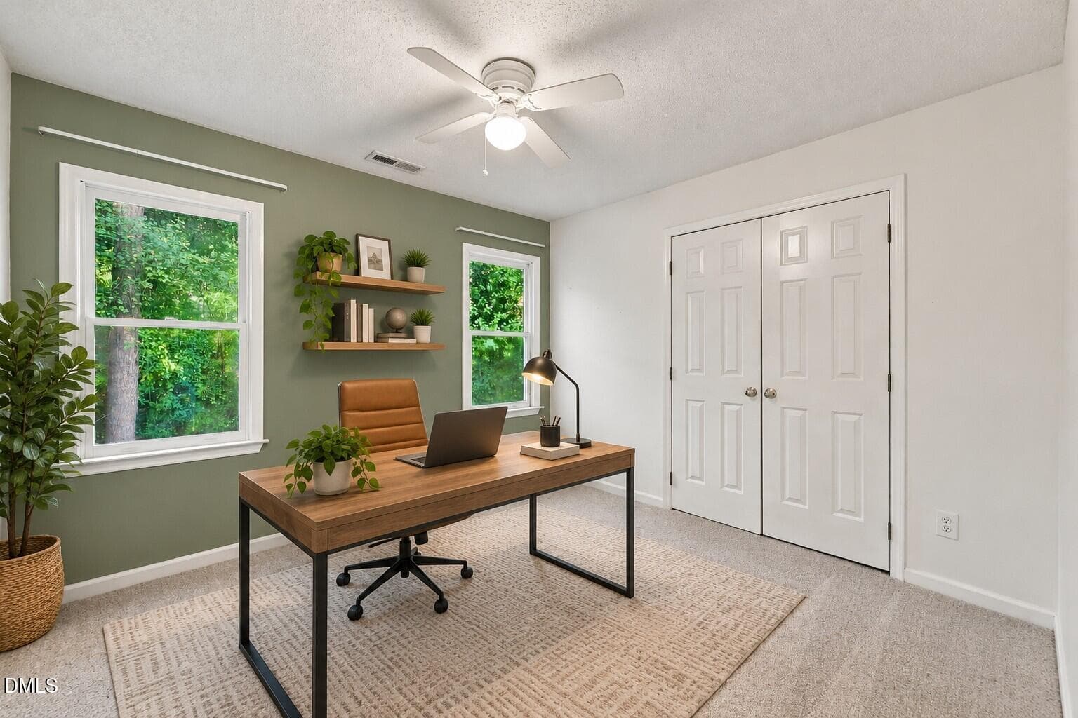 Modern Sage Green Home Office - 104 Forestchase Court, Raleigh, NC 27603, Raleigh