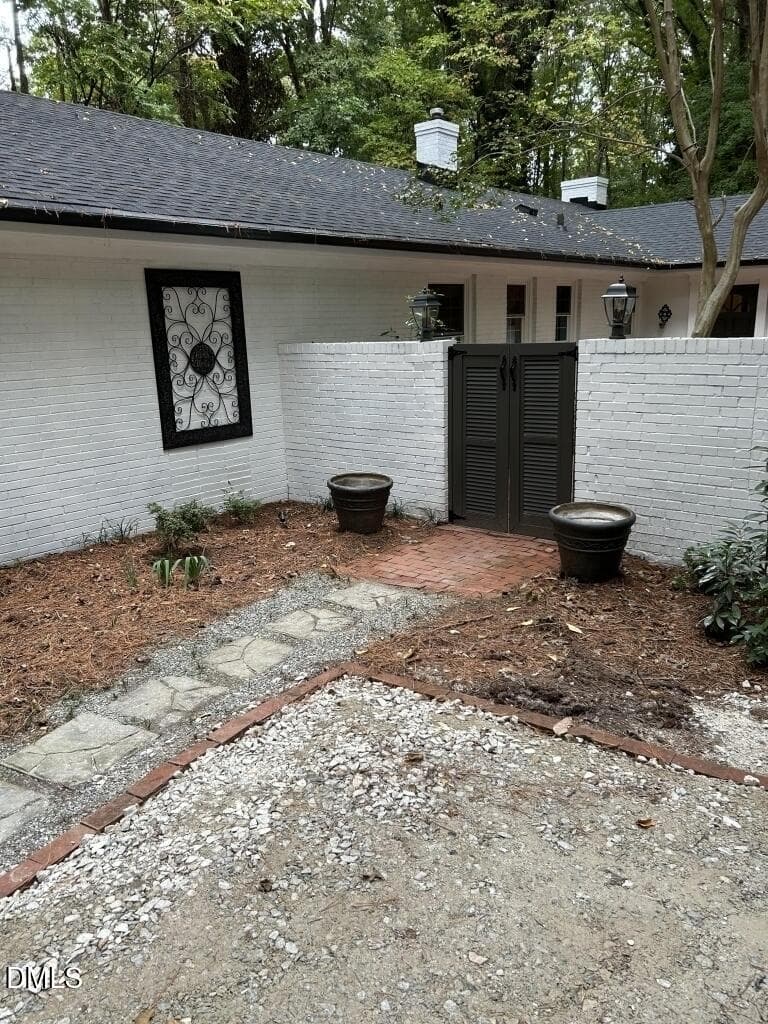 05-Front View to Courtyard - 1409 Trailwood Drive, Raleigh, NC 27606, Raleigh