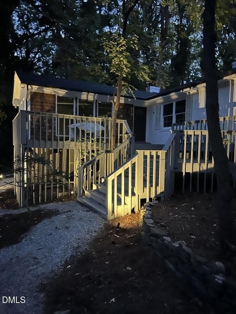 08-Rear Deck with water view - 1409 Trailwood Drive, Raleigh, NC 27606, Raleigh