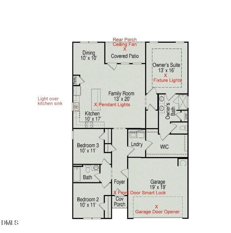 Floor Plan - 413 Barter Drive, Vass, NC 28394
