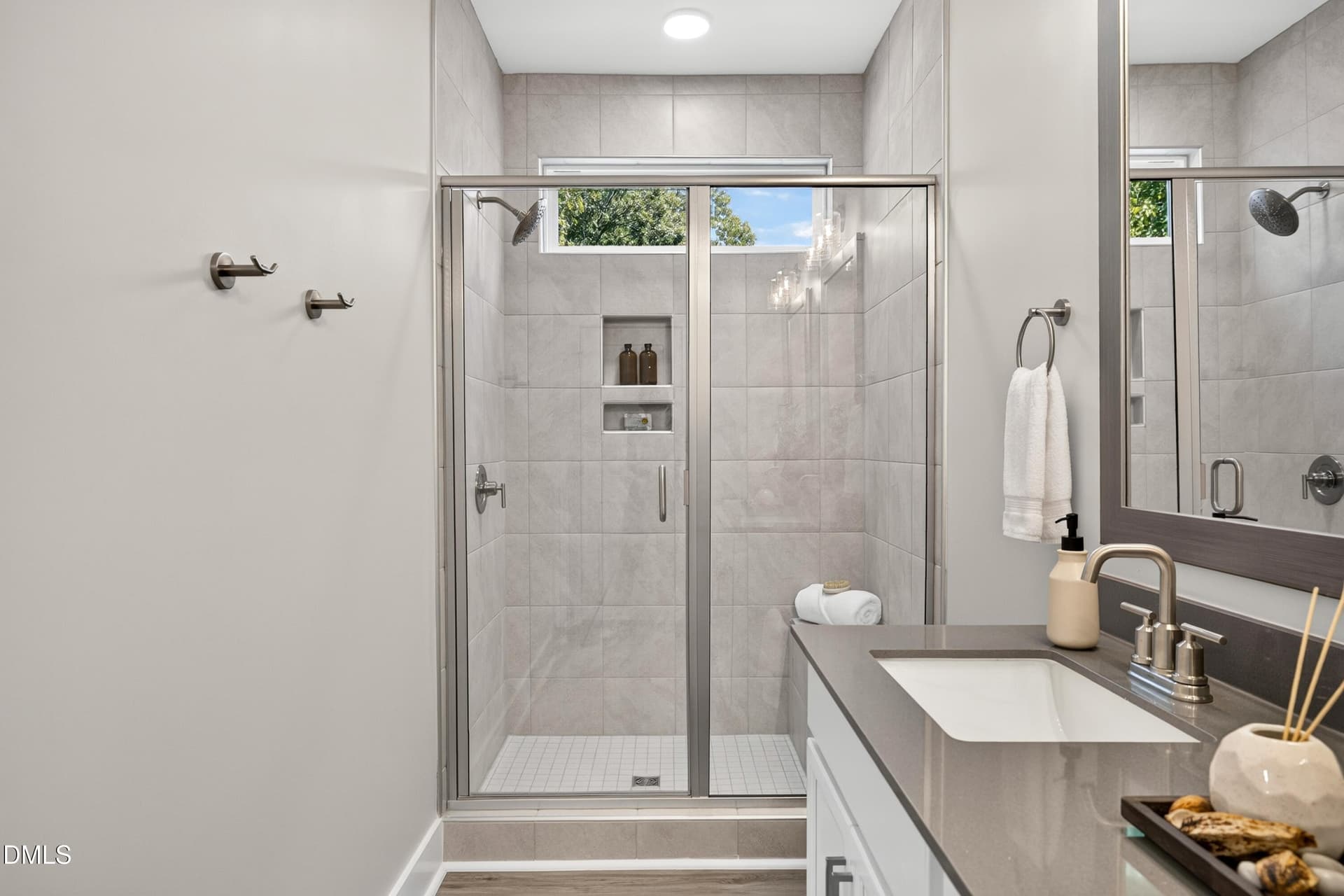 Primary Walk-In Shower (Model Home) - 961 Steel Mill Lane, Apex, NC 27523