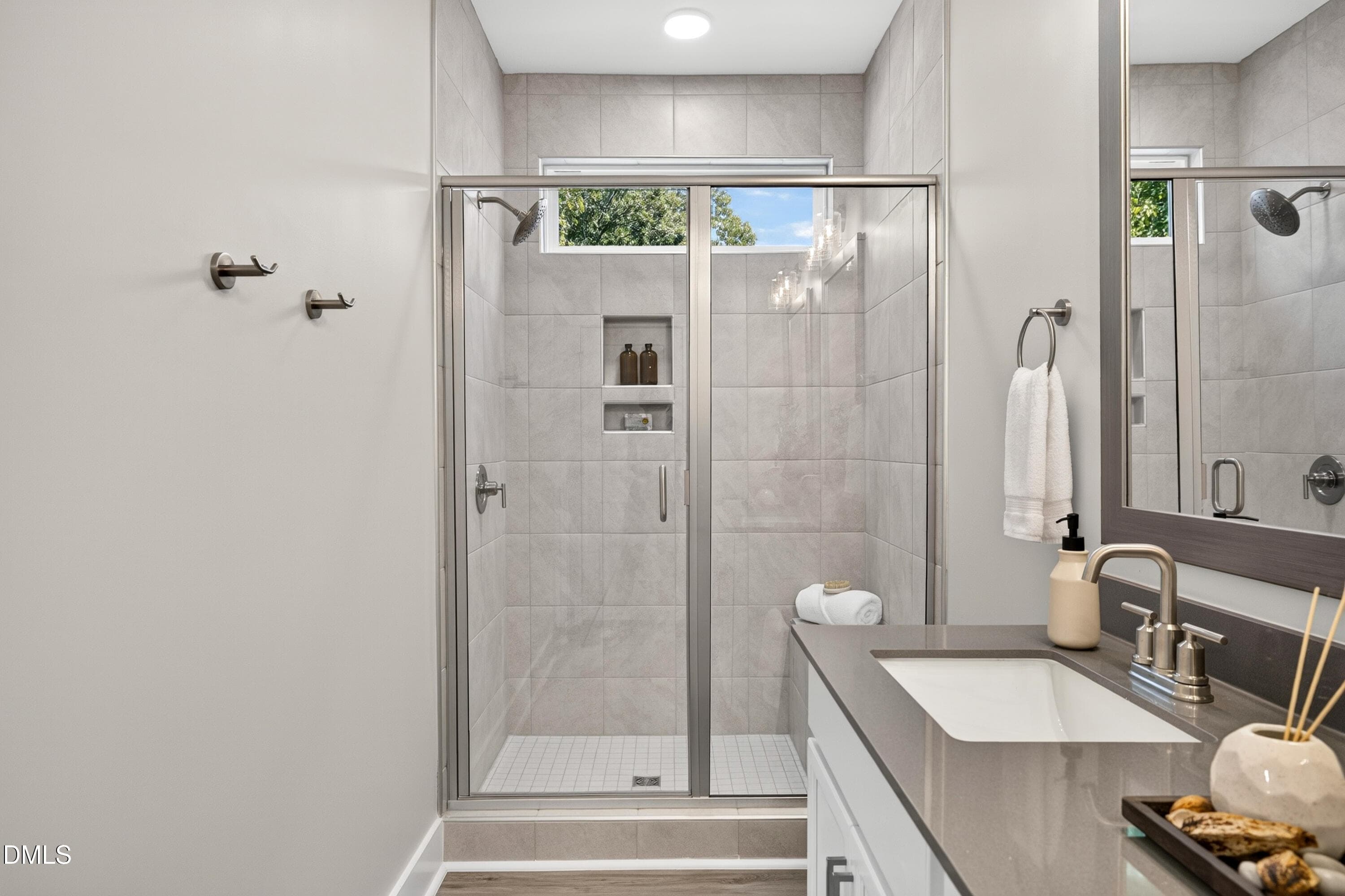 Primary Walk-In Shower (Model Home) - 961 Steel Mill Lane, Apex, NC 27523