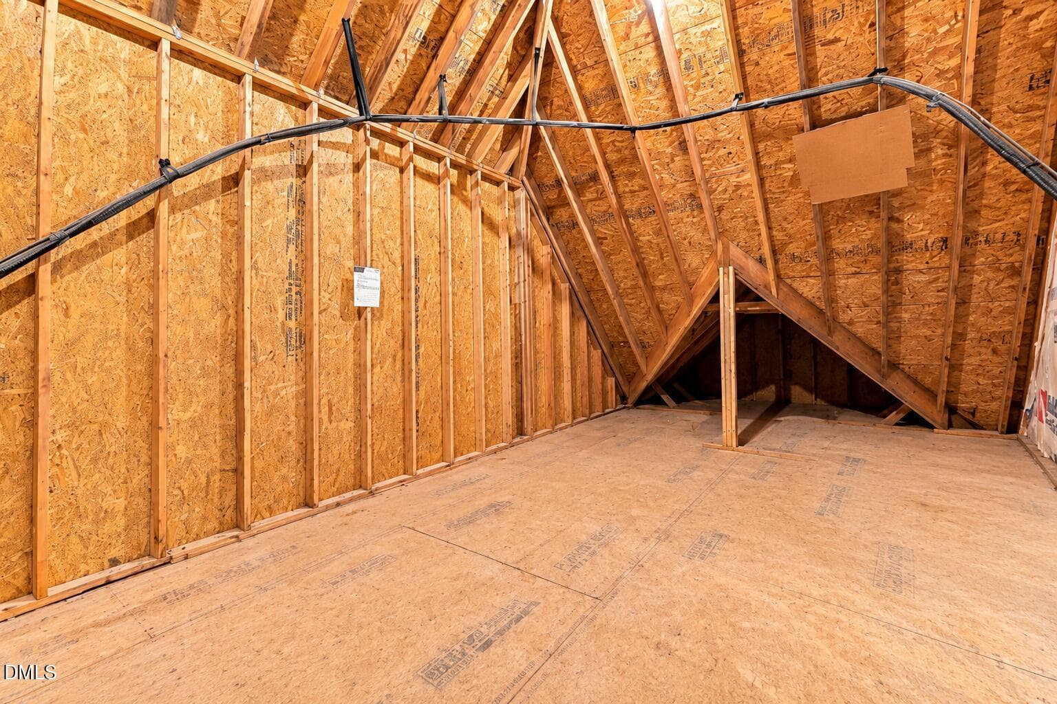 Exposed timber attic interior - 224 Lambert Lane, Fuquay Varina, NC 27526