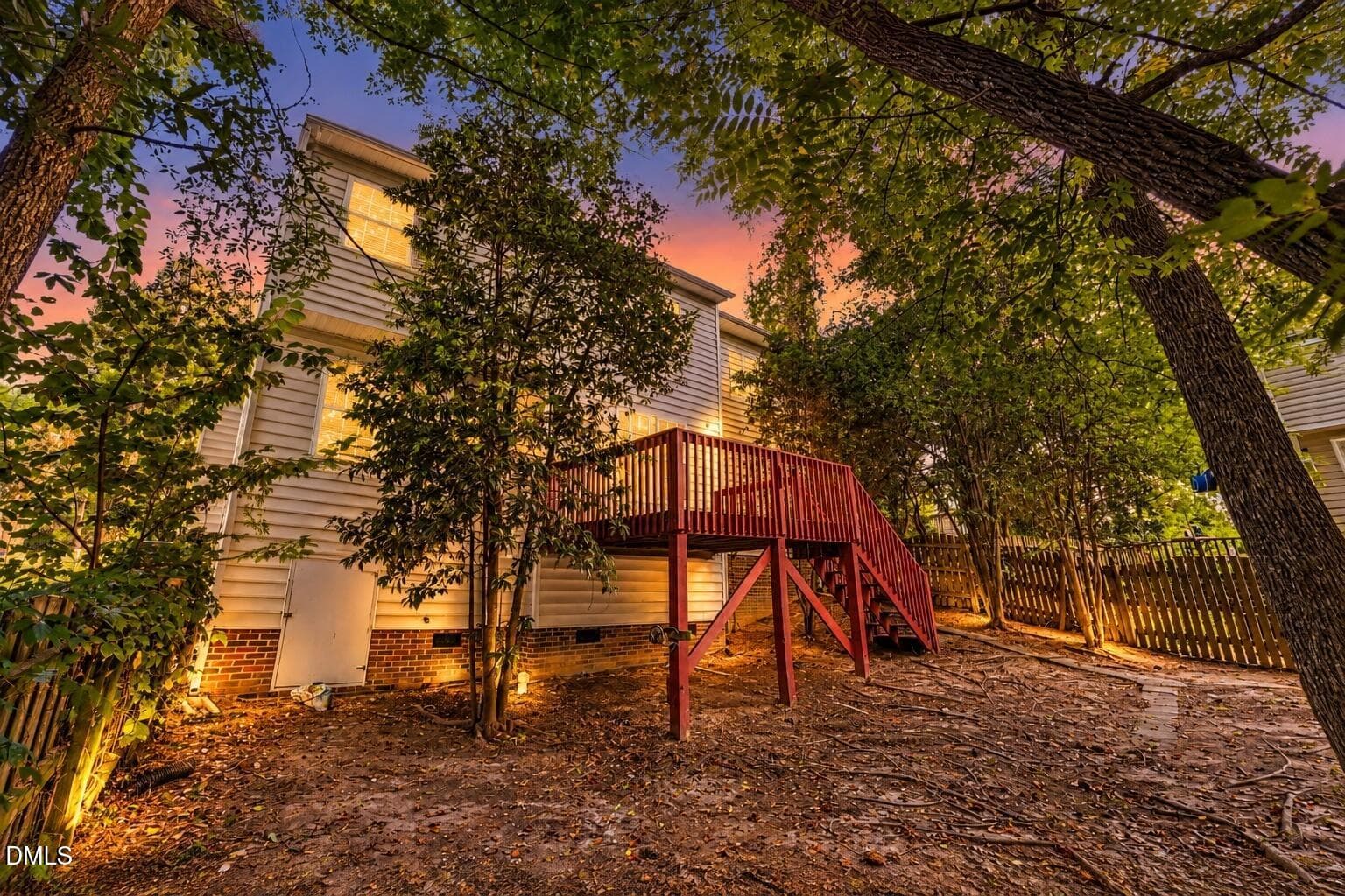 twilight_backyard - 3020 Englefield Drive, Raleigh, NC 27615