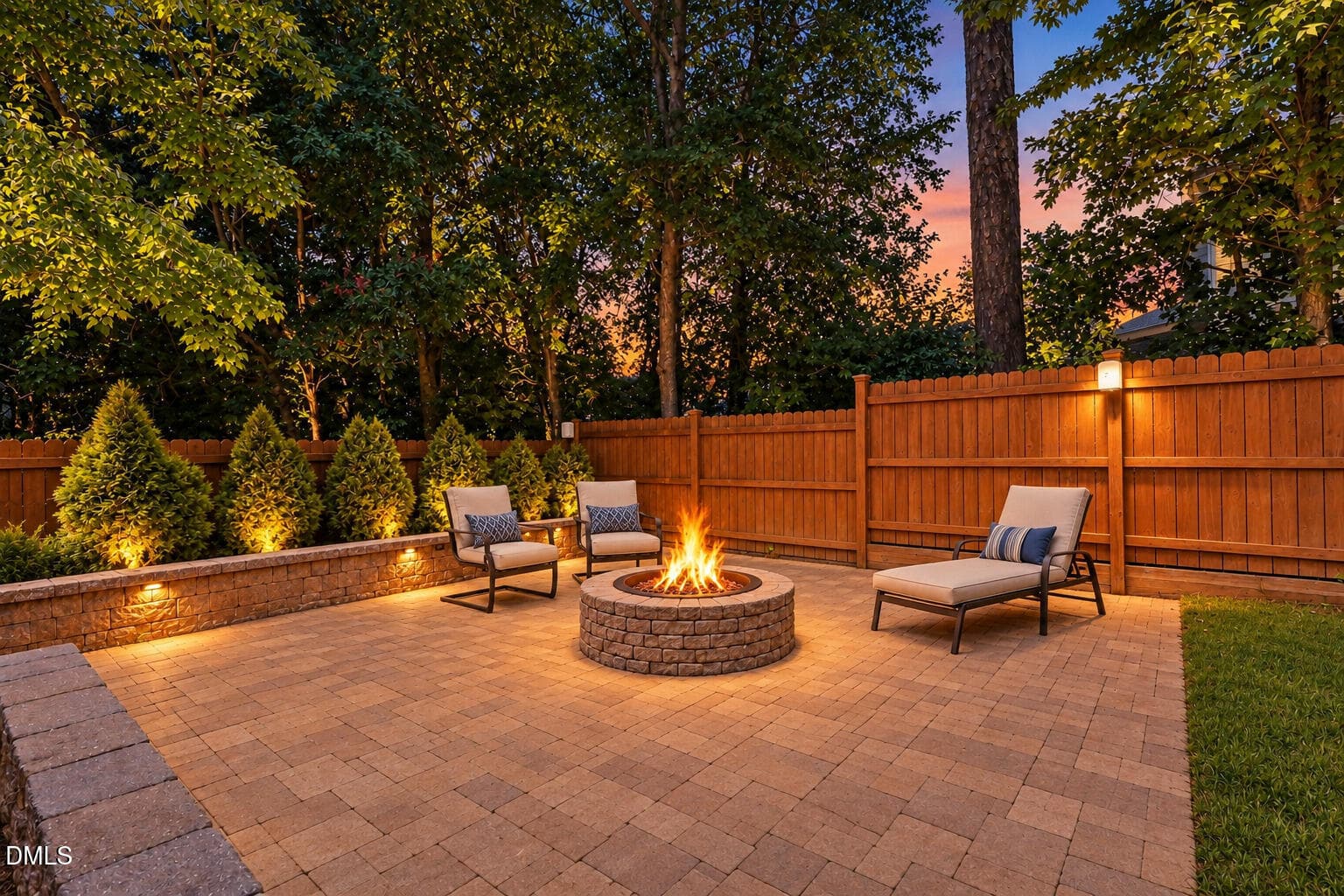 Twilight Fire Pit Patio Retreat - 100 Hemingford Grey Court, Cary, NC 27518
