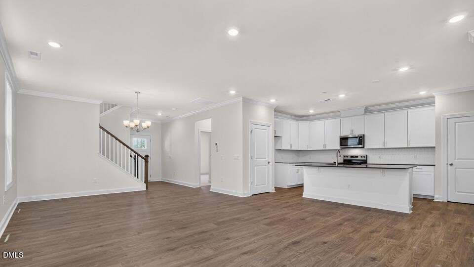 DINING AREA, LIVING ROOM, AND KITCHEN - 502 Dorset Stream Drive, Fuquay Varina, NC 27526, Fuquay Varina