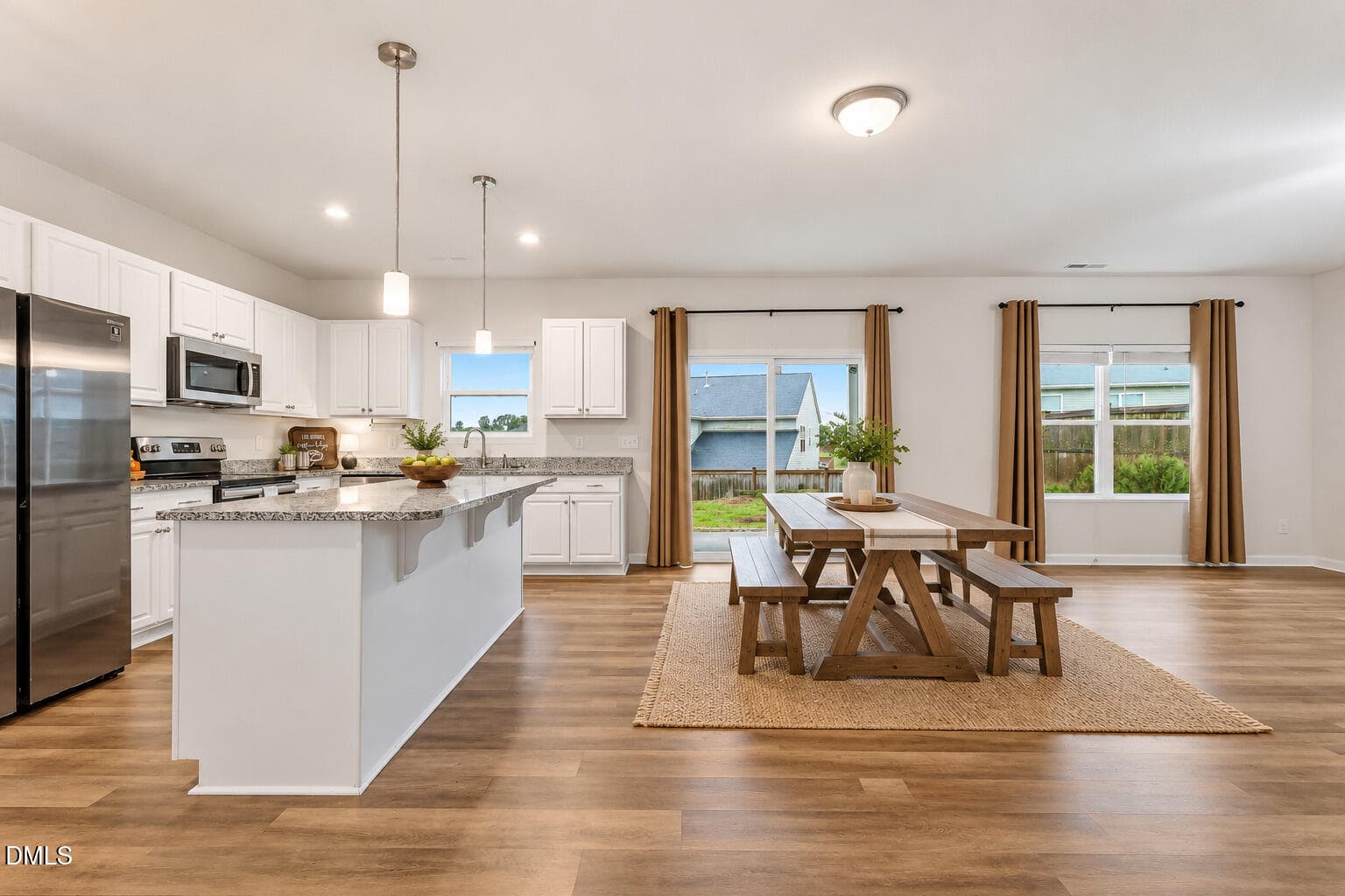 Bright Farmhouse Kitchen and Dining Room - 120 Saddle Oaks Lane, Clayton, NC 27520