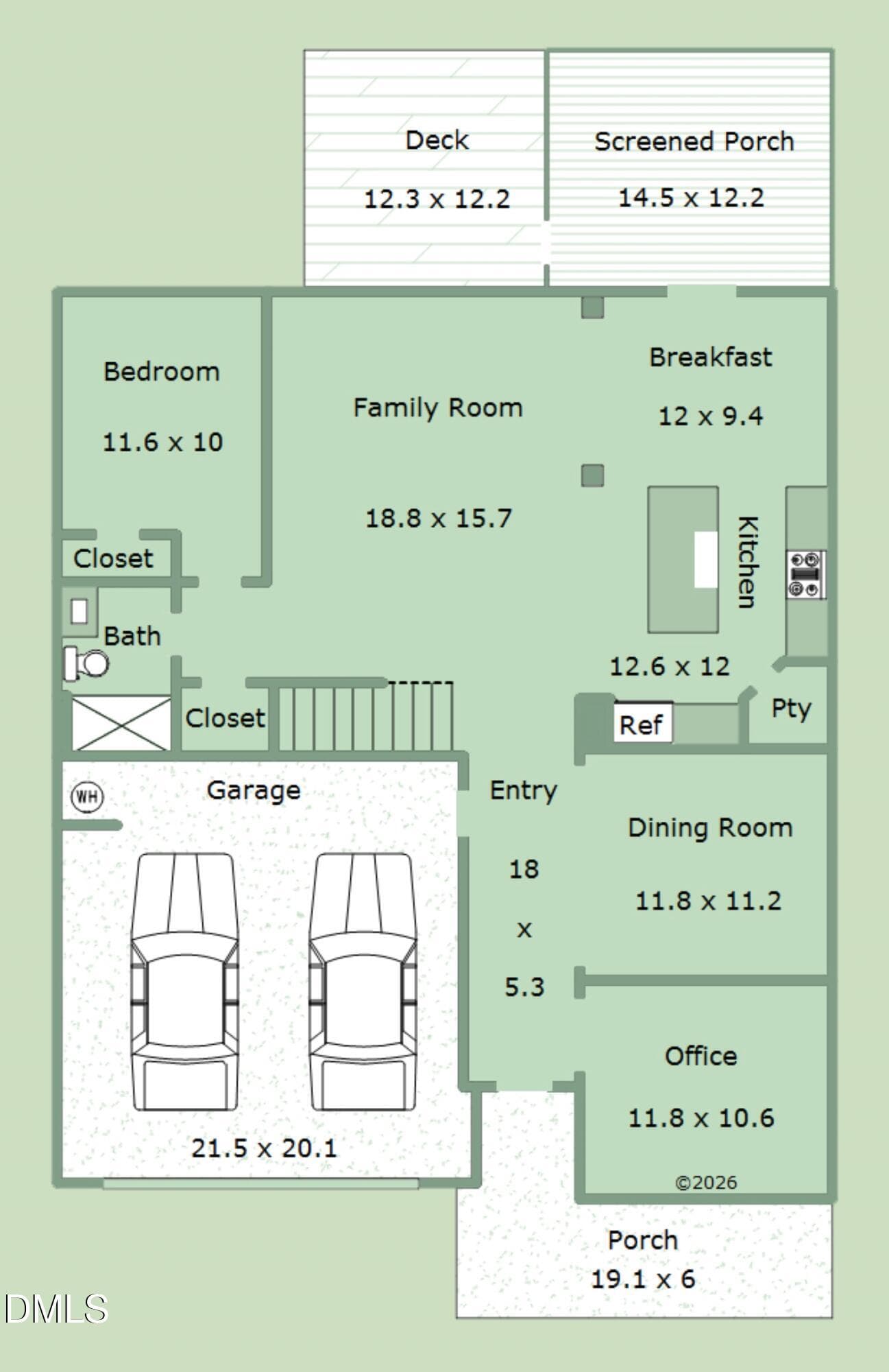 Floorplan-1st-20 Fountainhead Lane, E (C - 20 E Fountainhead Lane, Garner, NC 27529, Garner