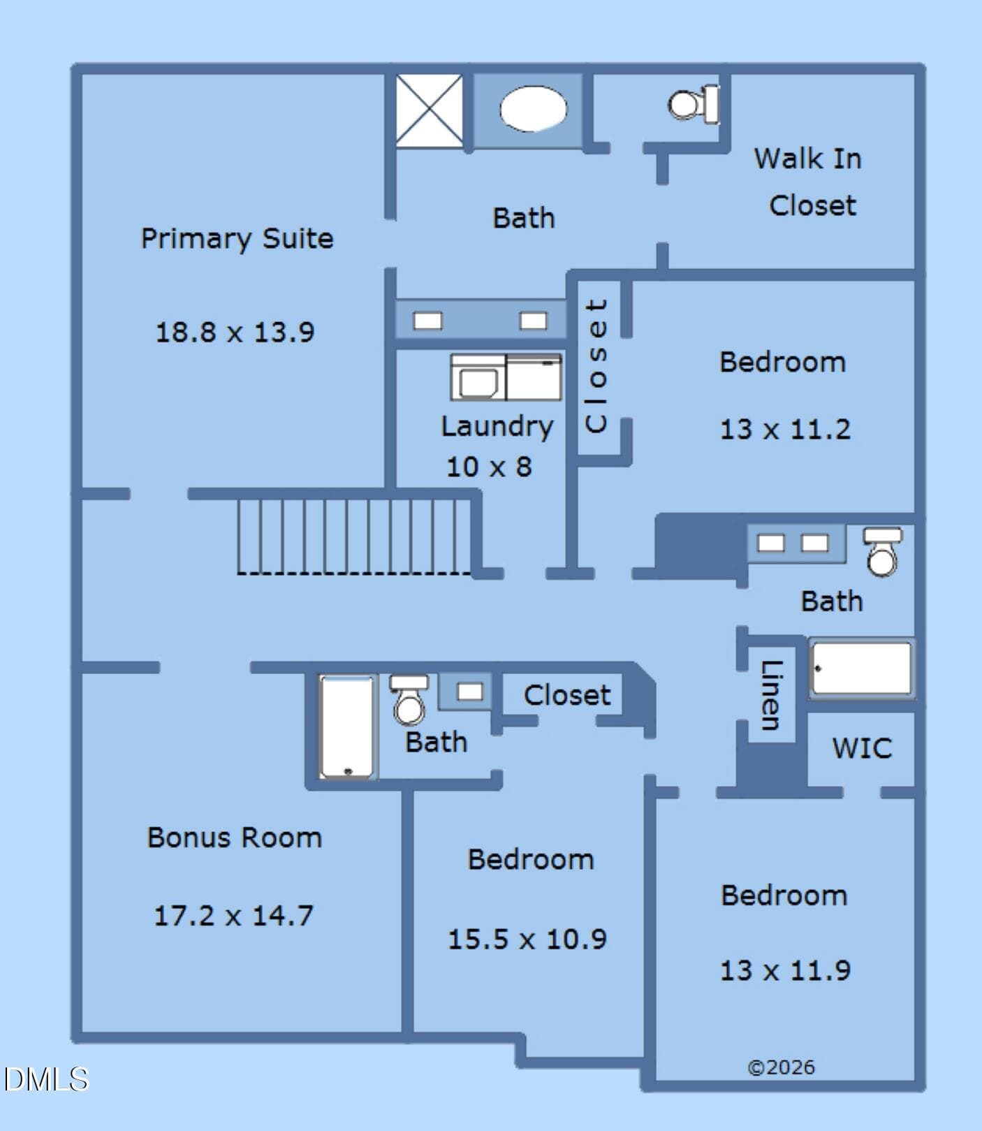 Floorplan-2nd-20 Fountainhead Lane, E (C - 20 E Fountainhead Lane, Garner, NC 27529, Garner