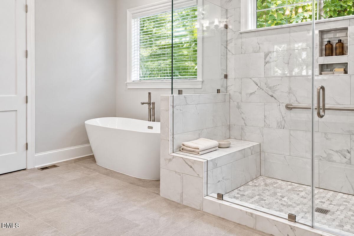 32 - Primary Bath Quiet Luxury - 3526 Westglen Road, Durham, NC 27705, Durham