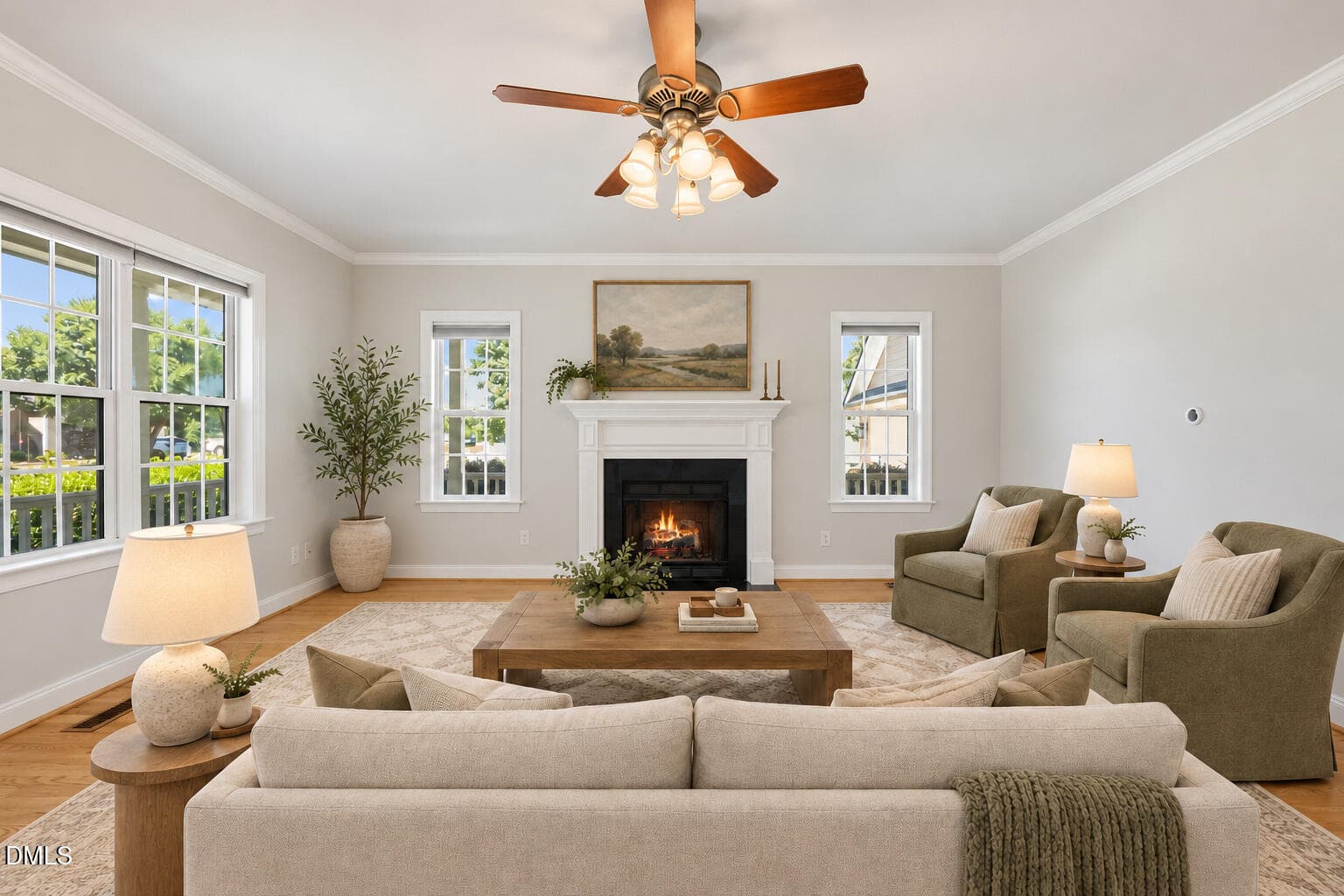 07 - Living Room Fireplace - 1645 Struble Circle, Willow Springs, NC 27592, Willow Springs