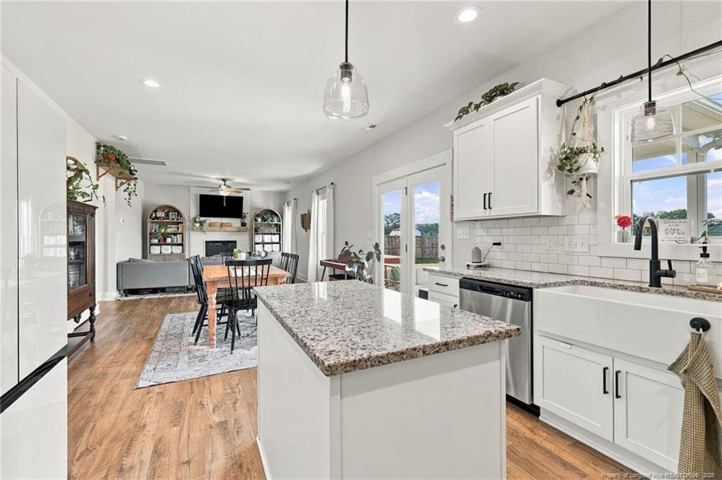 Kitchen island is perfect prep space! - 1400 Chason Road, Lumber Bridge, NC 28357