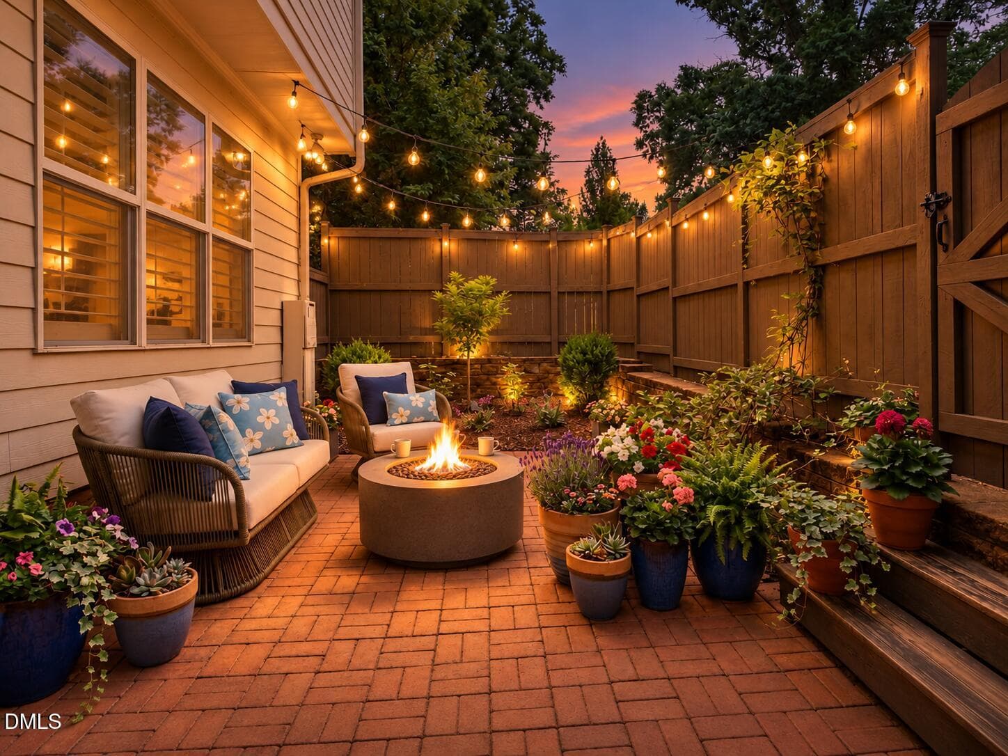 Cozy Twilight Patio with Fire Pit - 2741 Oberlin Road 101, Raleigh, NC 27608