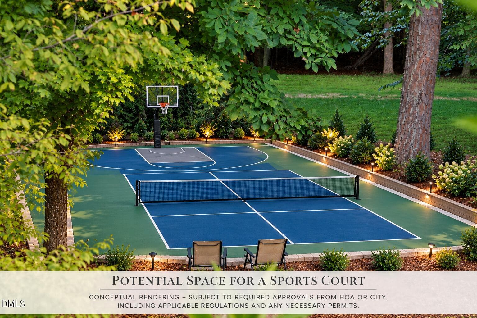Backyard Multi-Sport Court Concept - 11228 Conley Cove Court, Raleigh, NC 27613