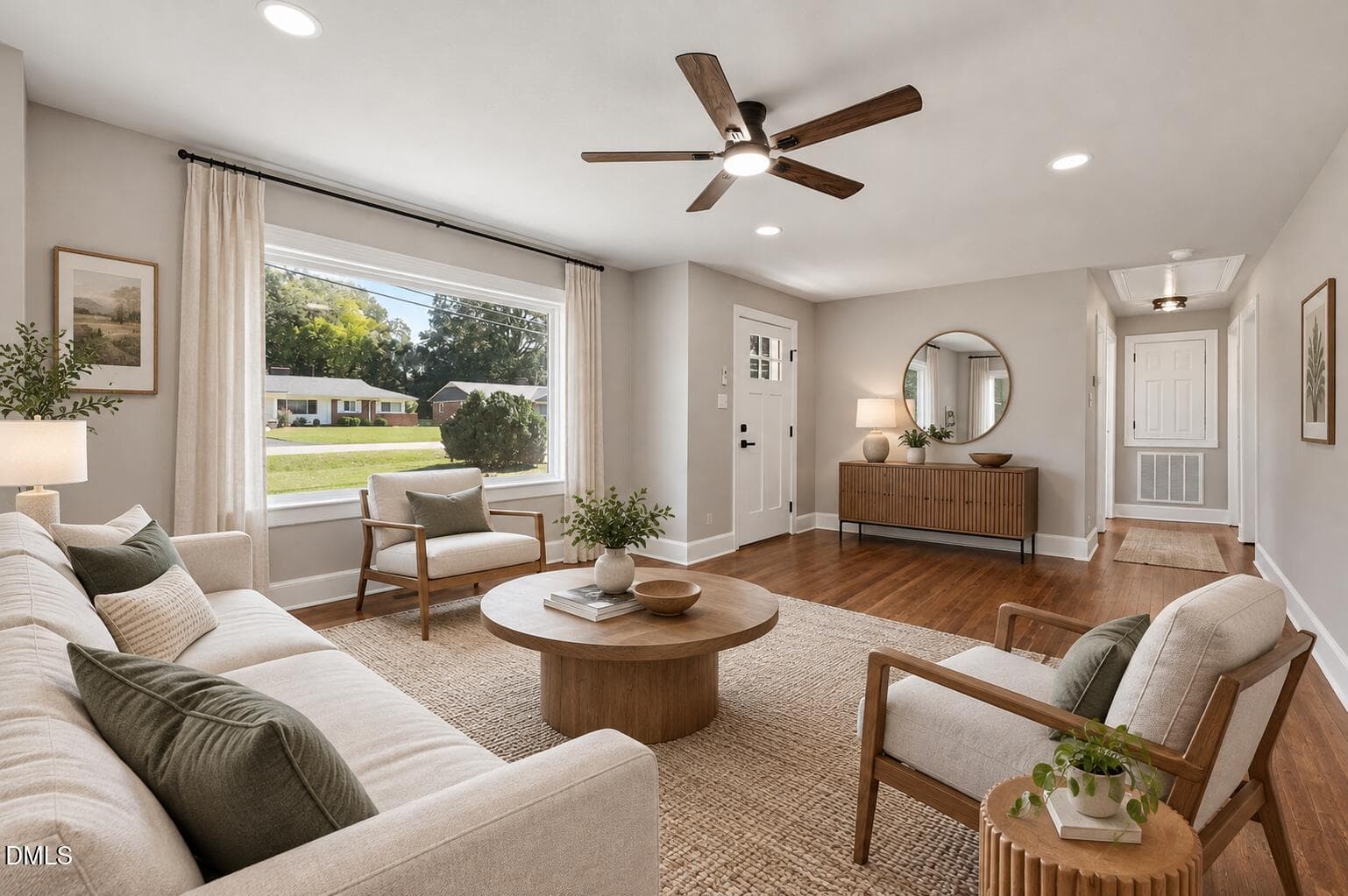 Bright Modern Farmhouse Living Room - 3607 Duke Homestead Road, Durham, NC 27704, Durham