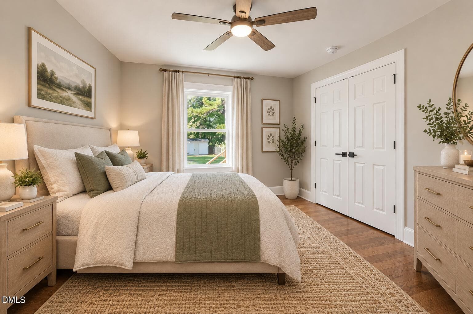 Cozy Neutral Modern Farmhouse Bedroom - 3607 Duke Homestead Road, Durham, NC 27704, Durham