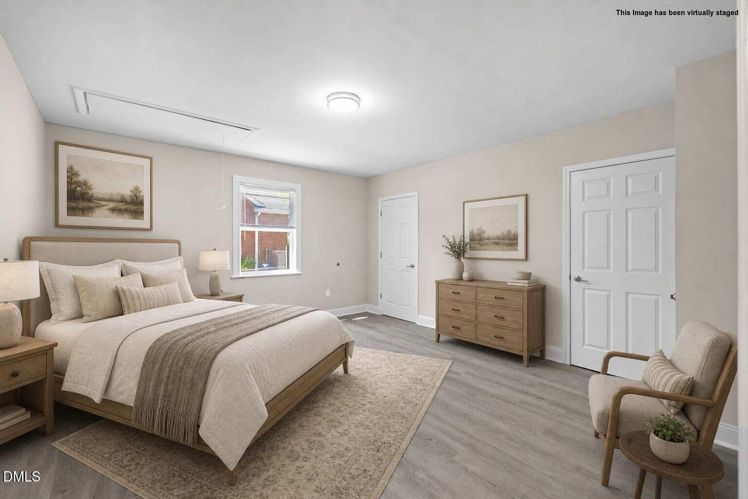 Bedroom 1 - staged-305 Broad St 17-tradi - 305 Broad Street, Oxford, NC 27565