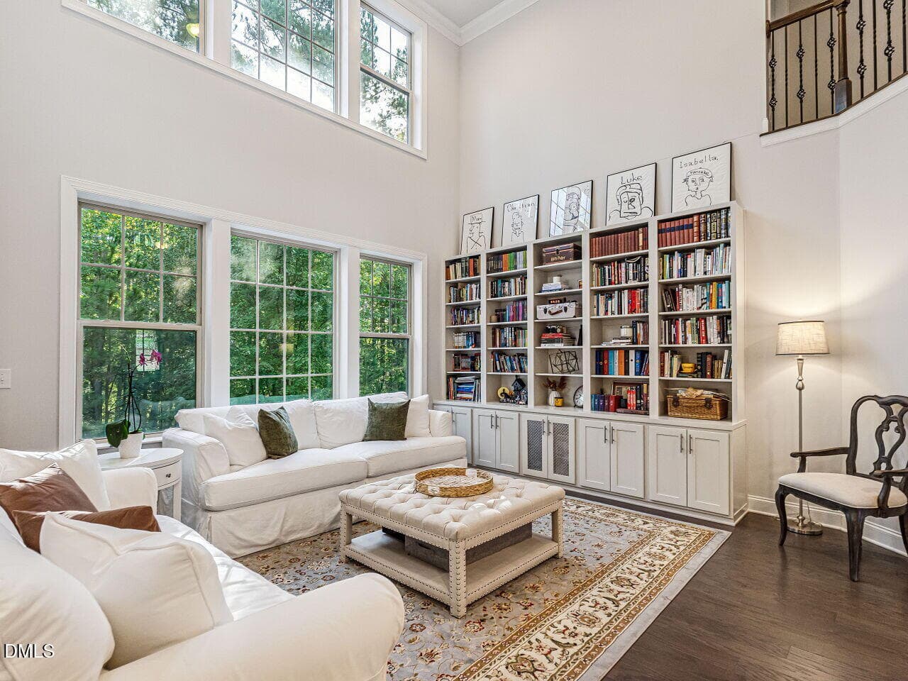 Custom Built in Bookcases - 433 Belle Gate Place, Cary, NC 27519